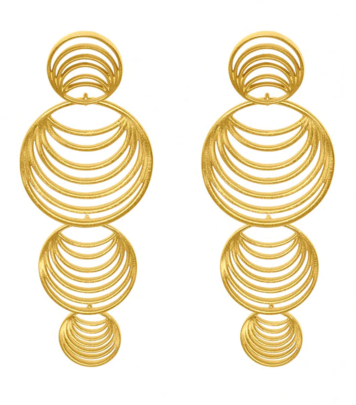 Salvador Long Drop Earrings Gold