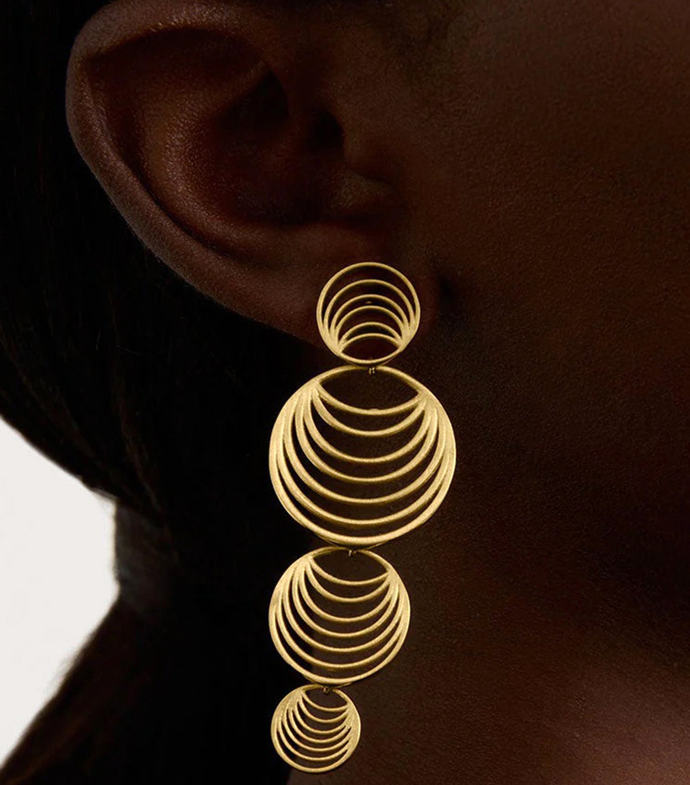 Salvador Long Drop Earrings Gold