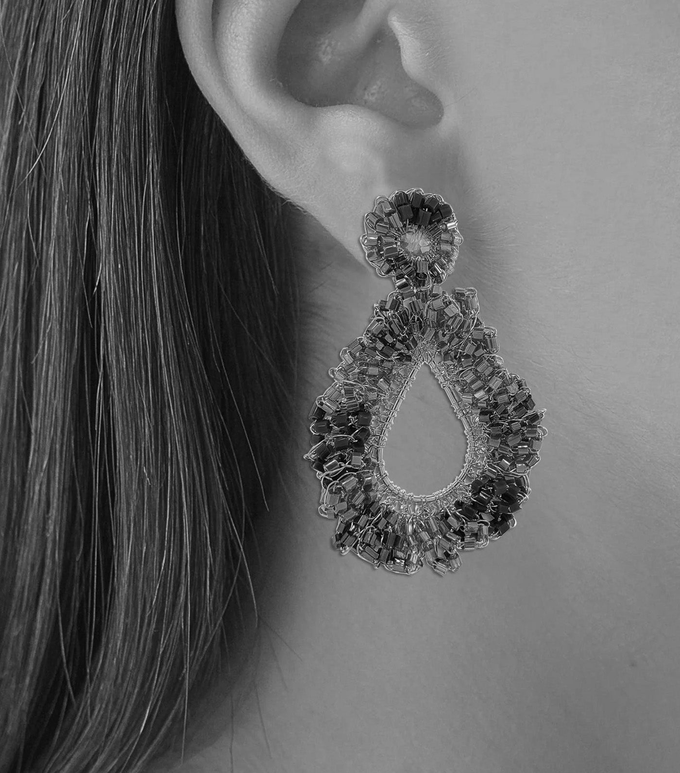 Fiona Handmade Crochet Earrings Multicolor and Gold