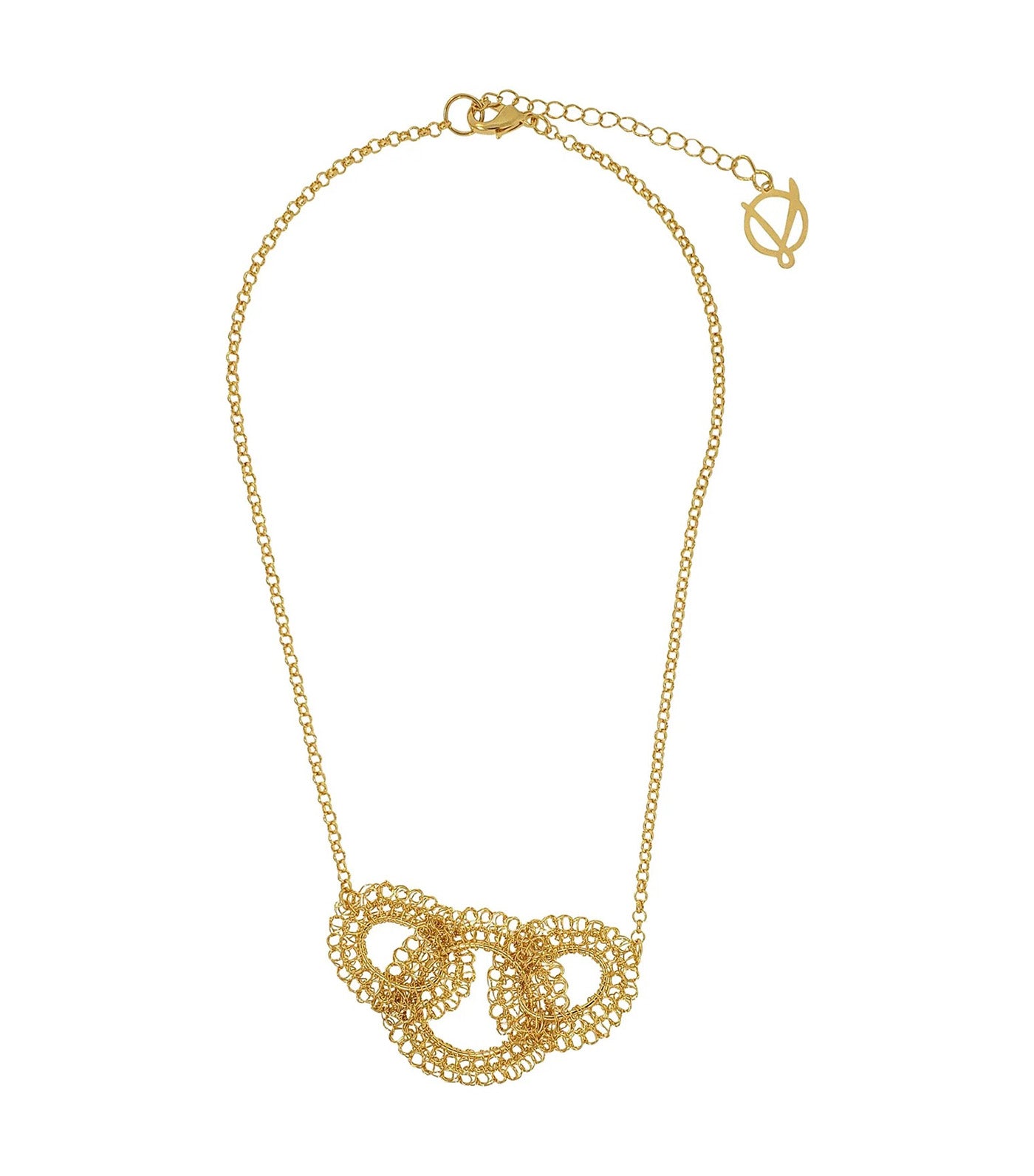 Artemis Handmade Crochet Necklace All Gold