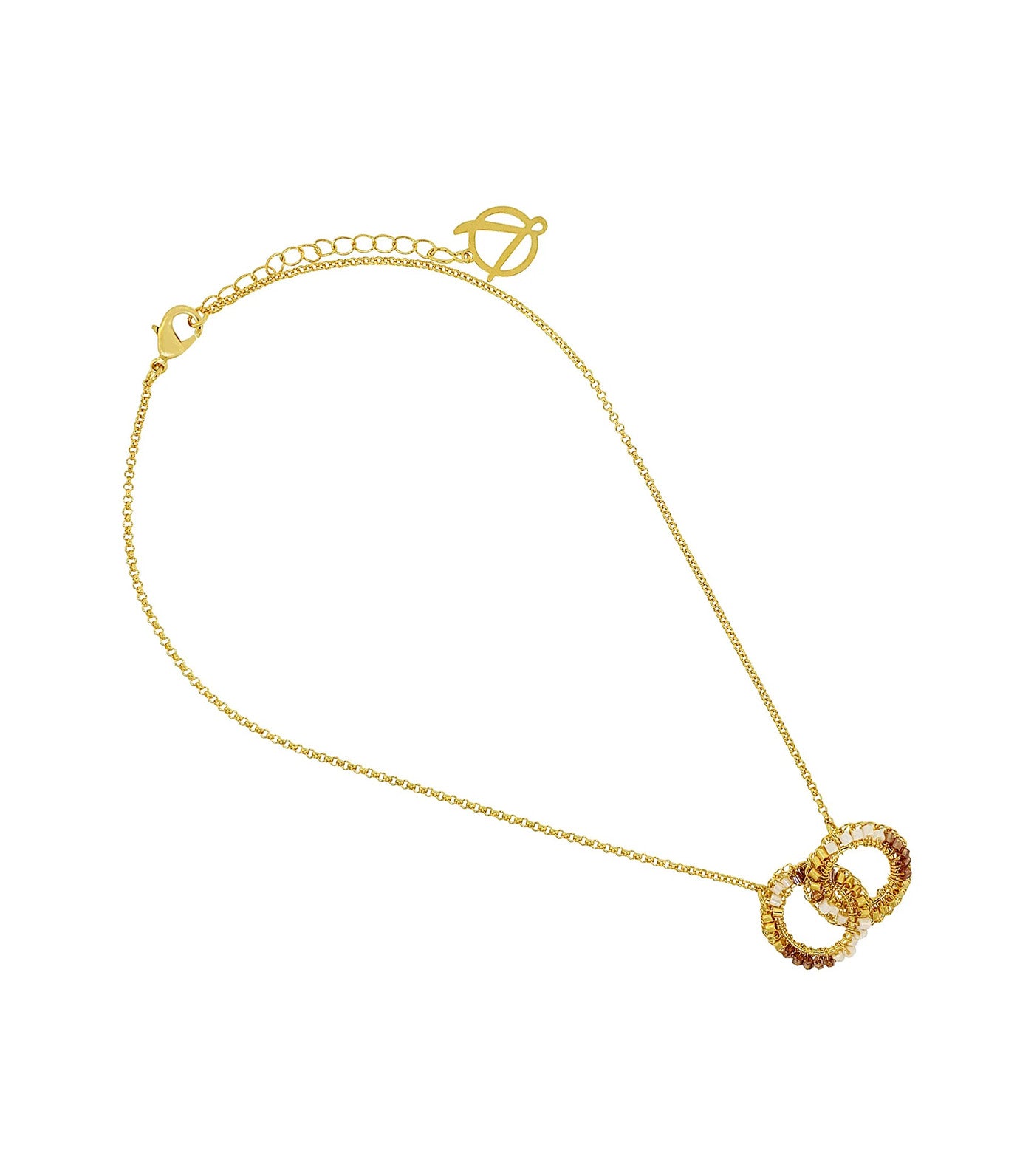 Mix Nova Handmade Crochet Necklace Golden