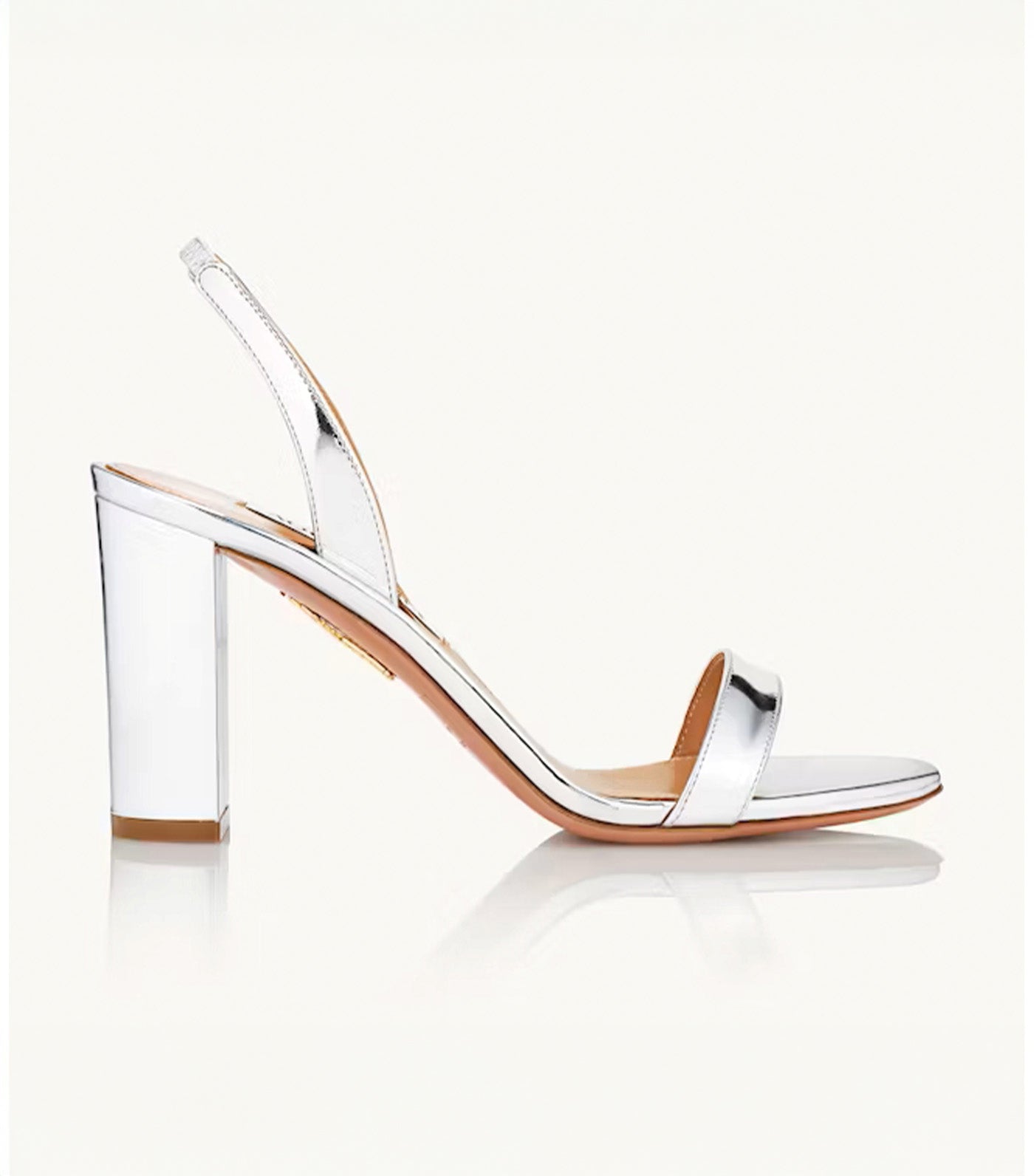 So Nude Block Sandal 85 Silver