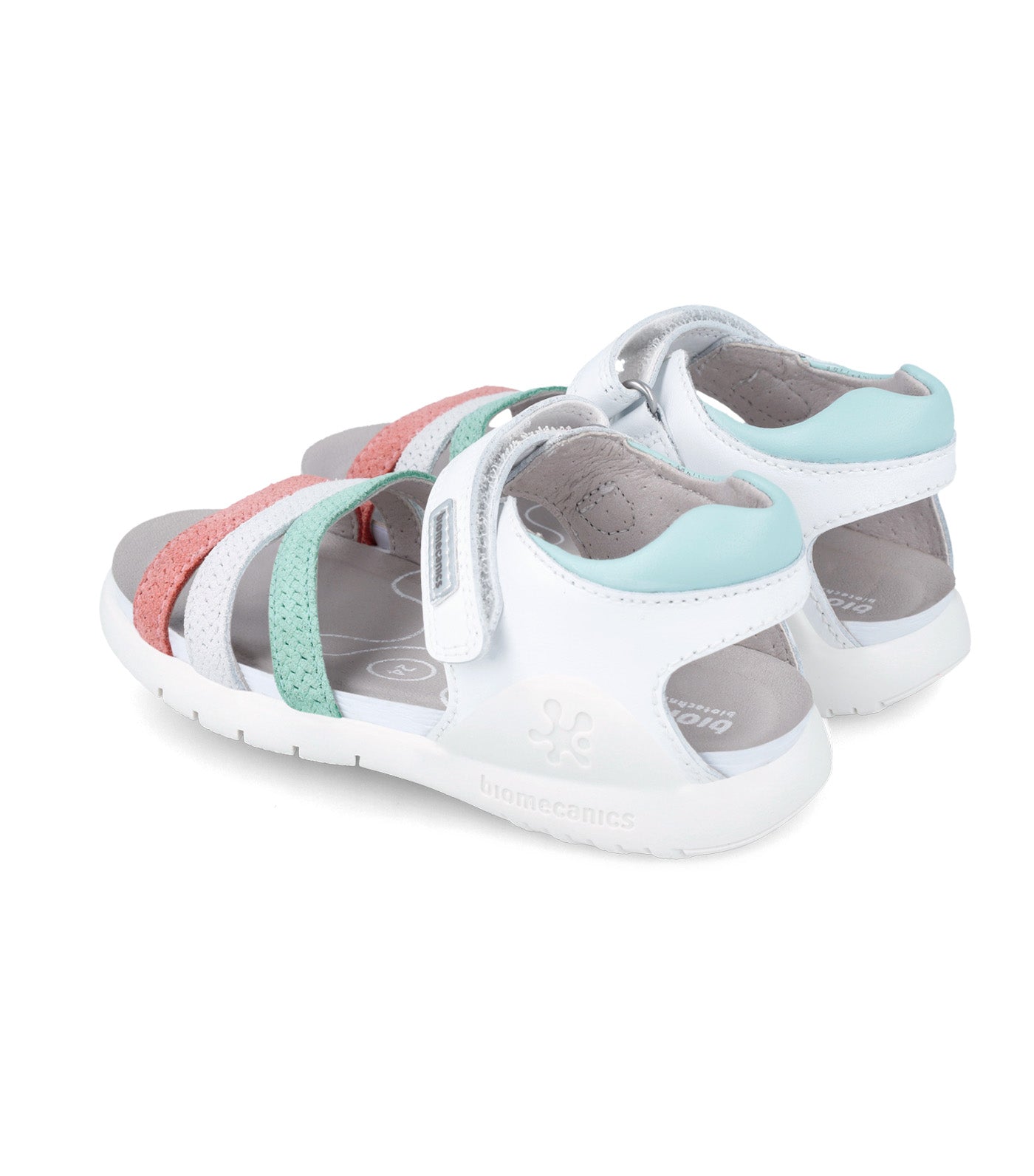 Braided Sandal for Girls White Multi