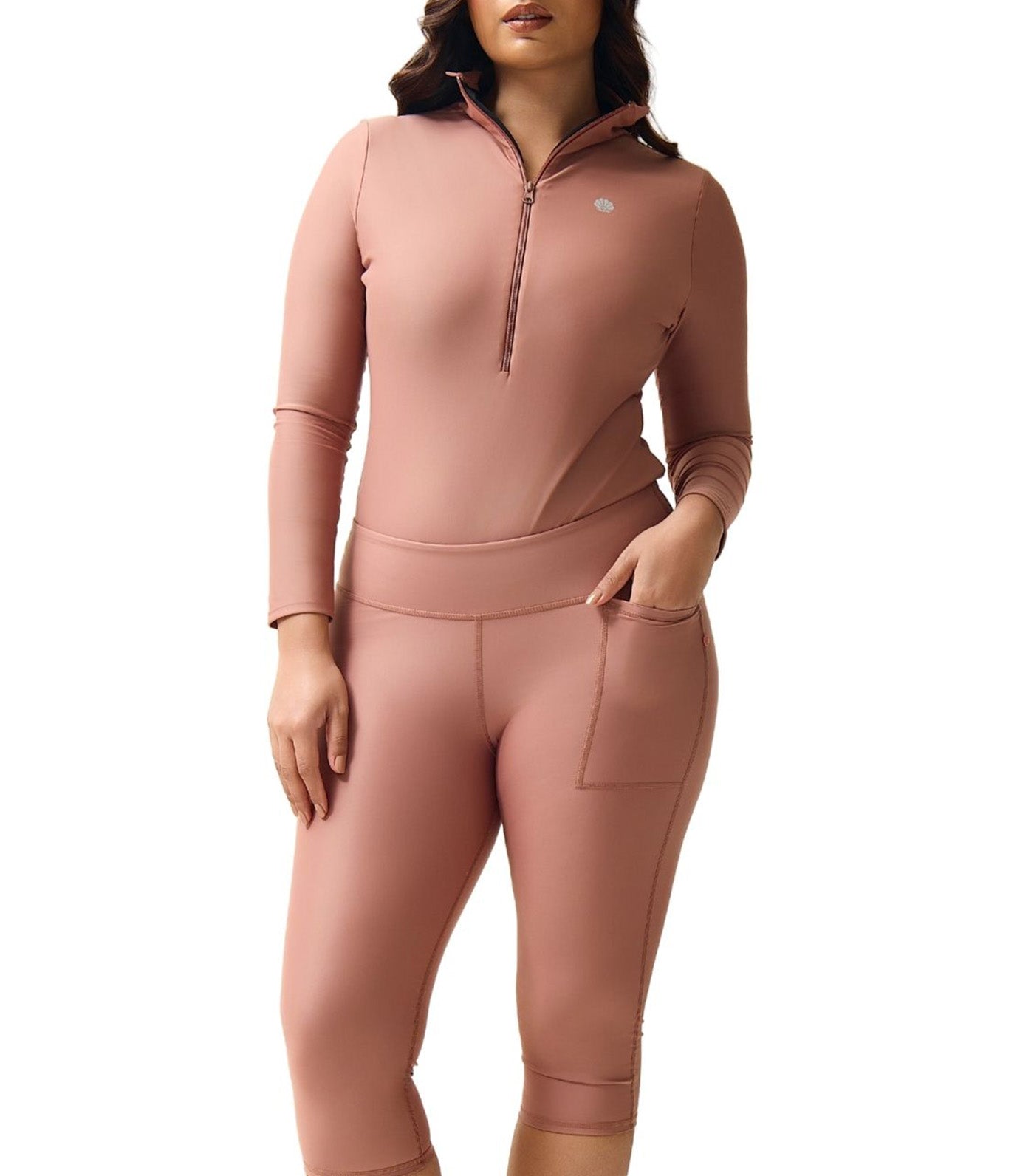 Amal Long-Sleeved Bodysuit Swimsuit