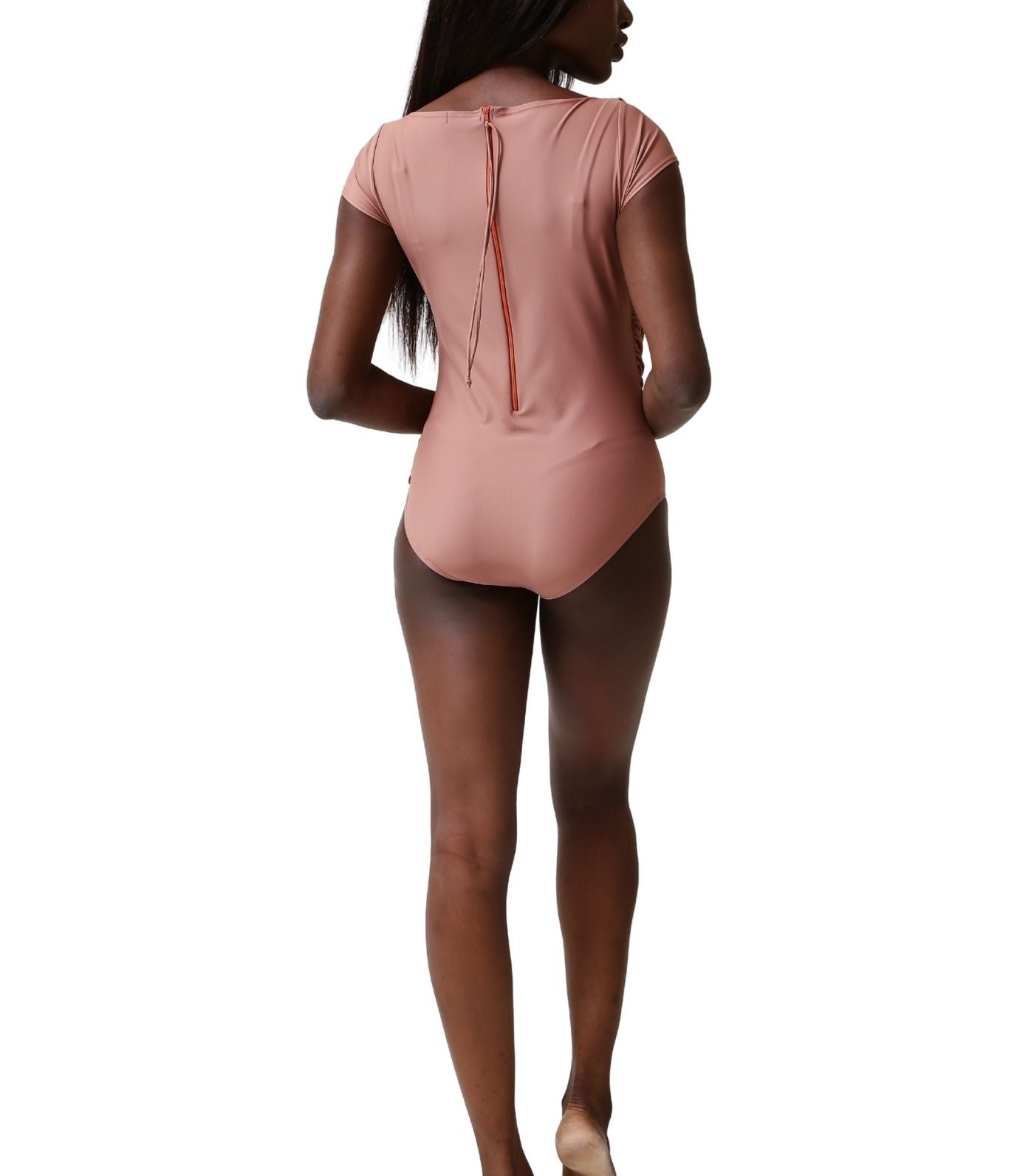 Diana Midi Capped Sleeve One-Piece Ruched Swimsuit Earth