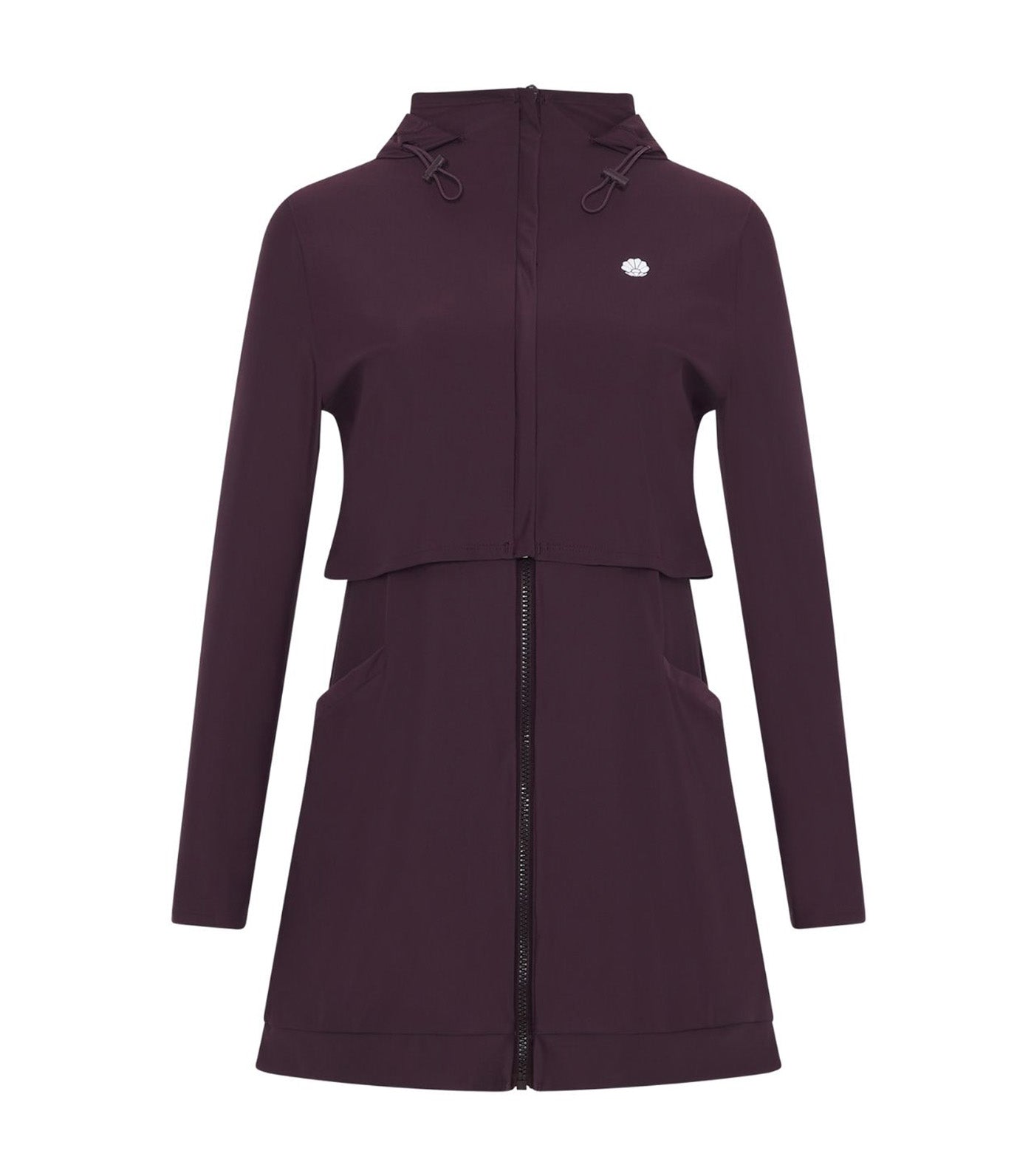 Kaya Relaxed Fit Swim Dress with Hoodie Plum