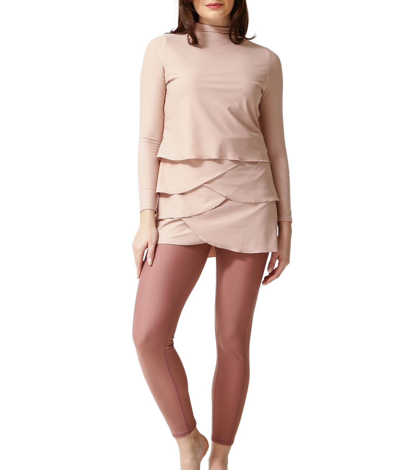 Lula Petal Swim Dress Bodysuit Pink