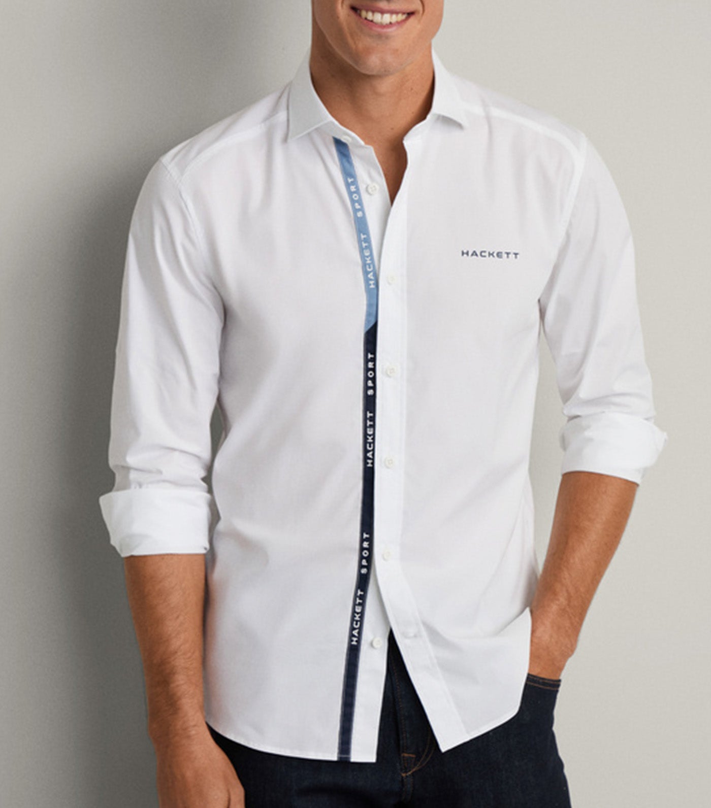 Tailored Fit Tape Placket Shirt