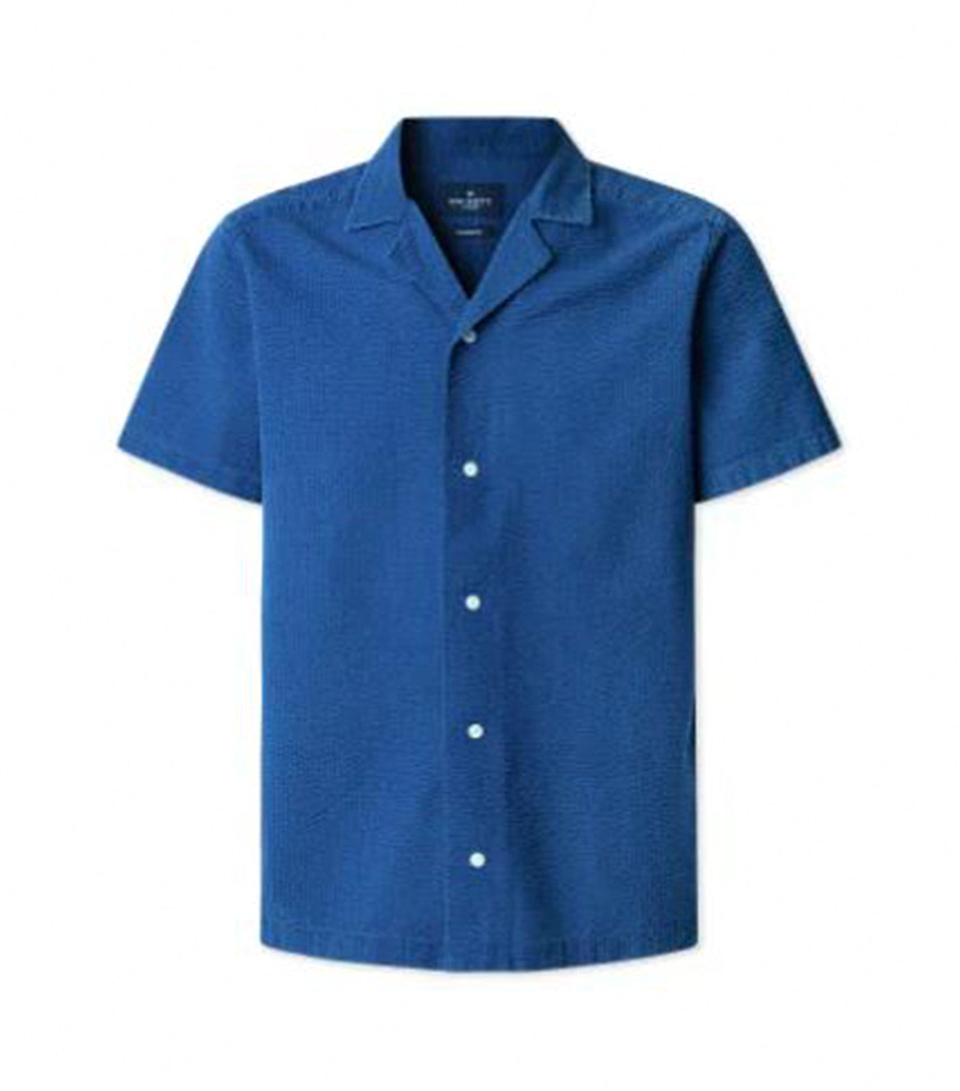 Seersucker Short Sleeve Shirt Indigo Blue