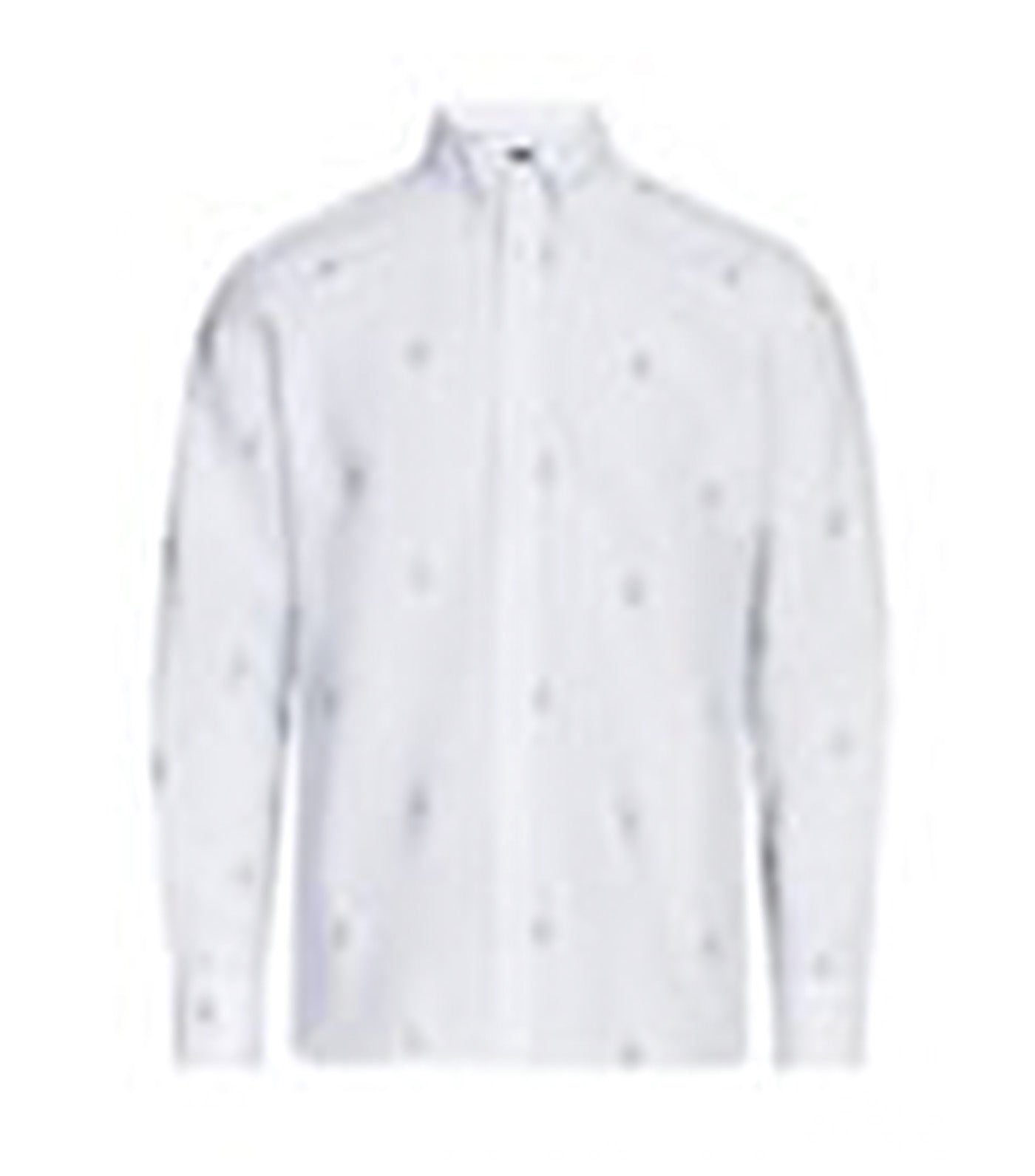 Cotton and Linen Printed Shirt Sky Blue