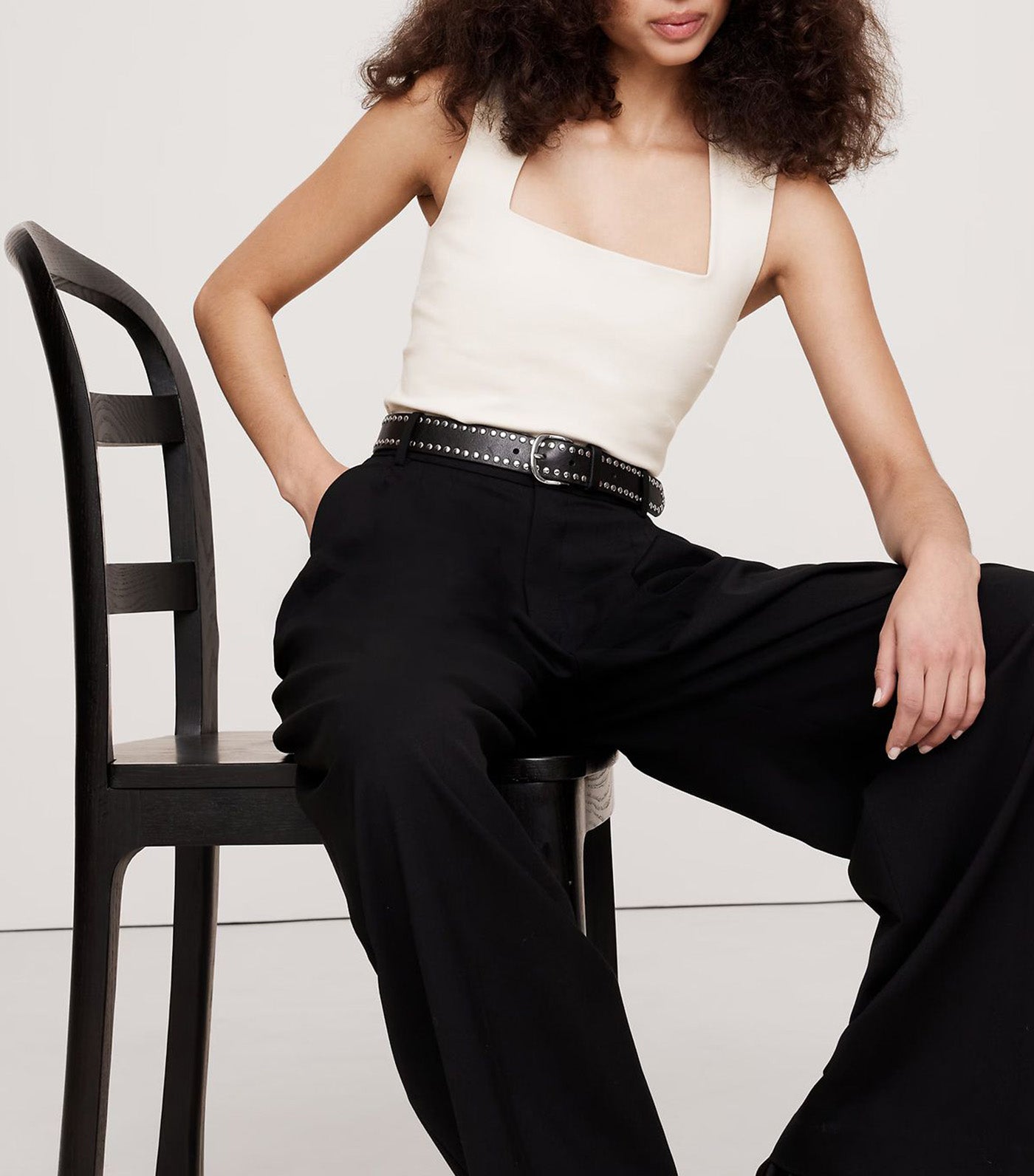 Everywhere Ponte Square-Neck Top