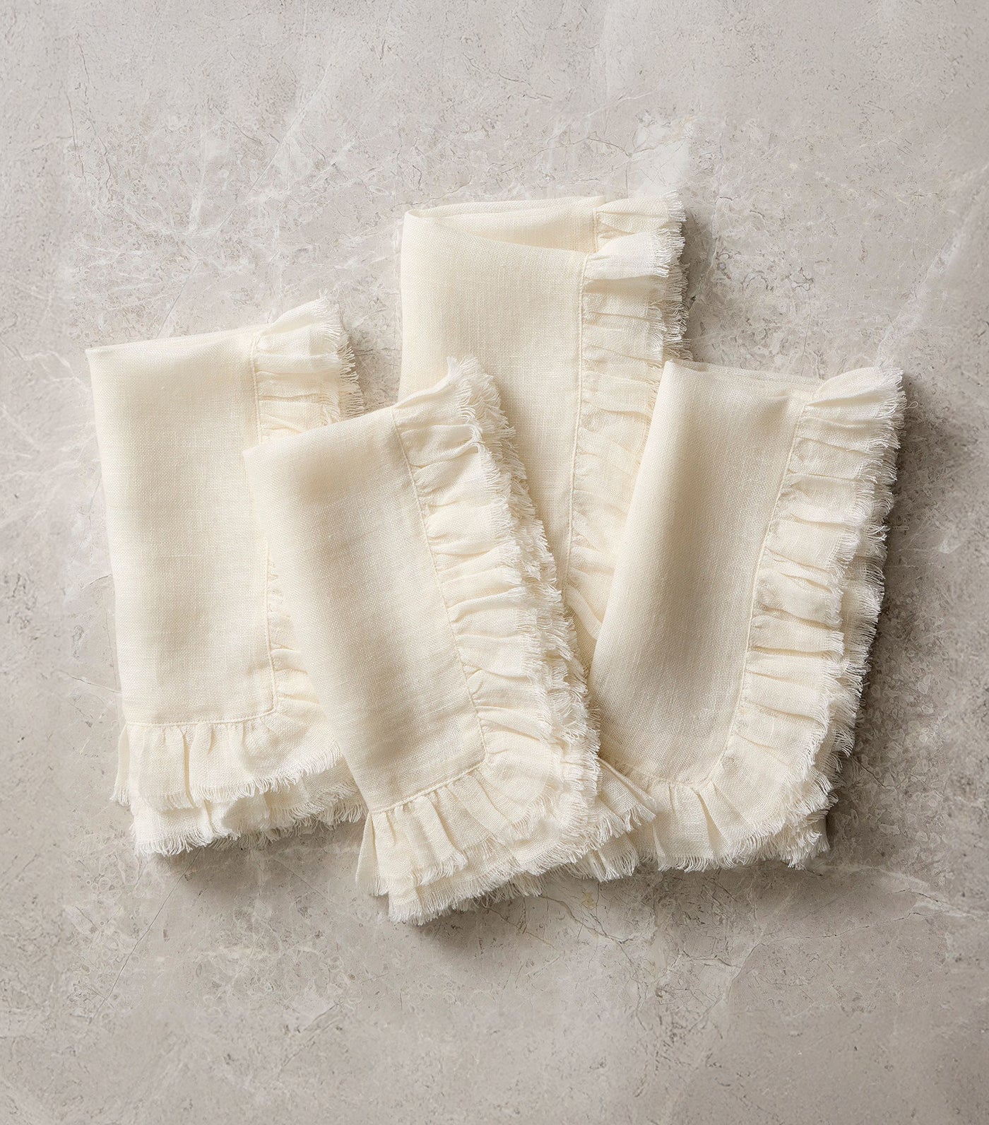 Abigail Ruffle Linen Napkin Sets