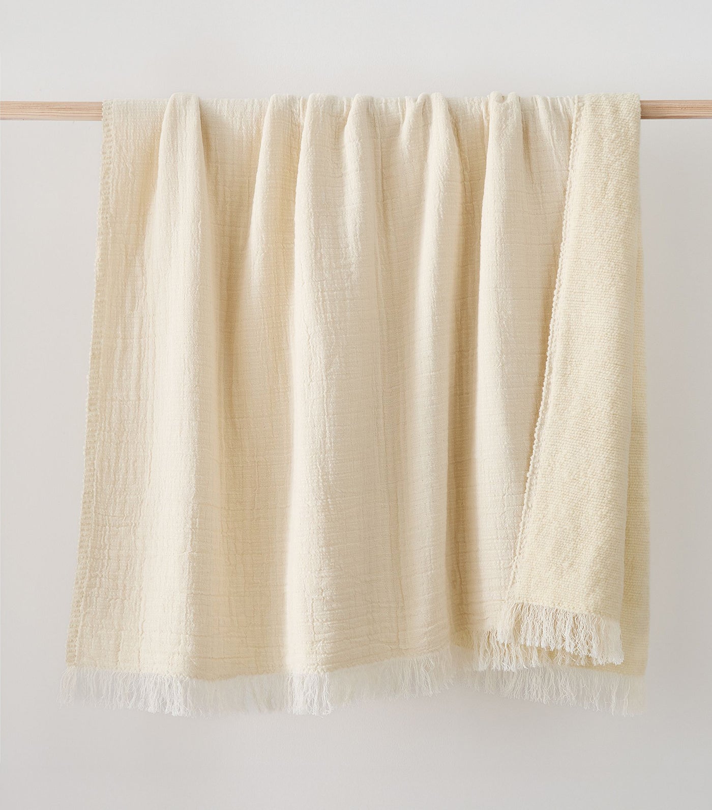 Boucle Gauze Throw Alabaster