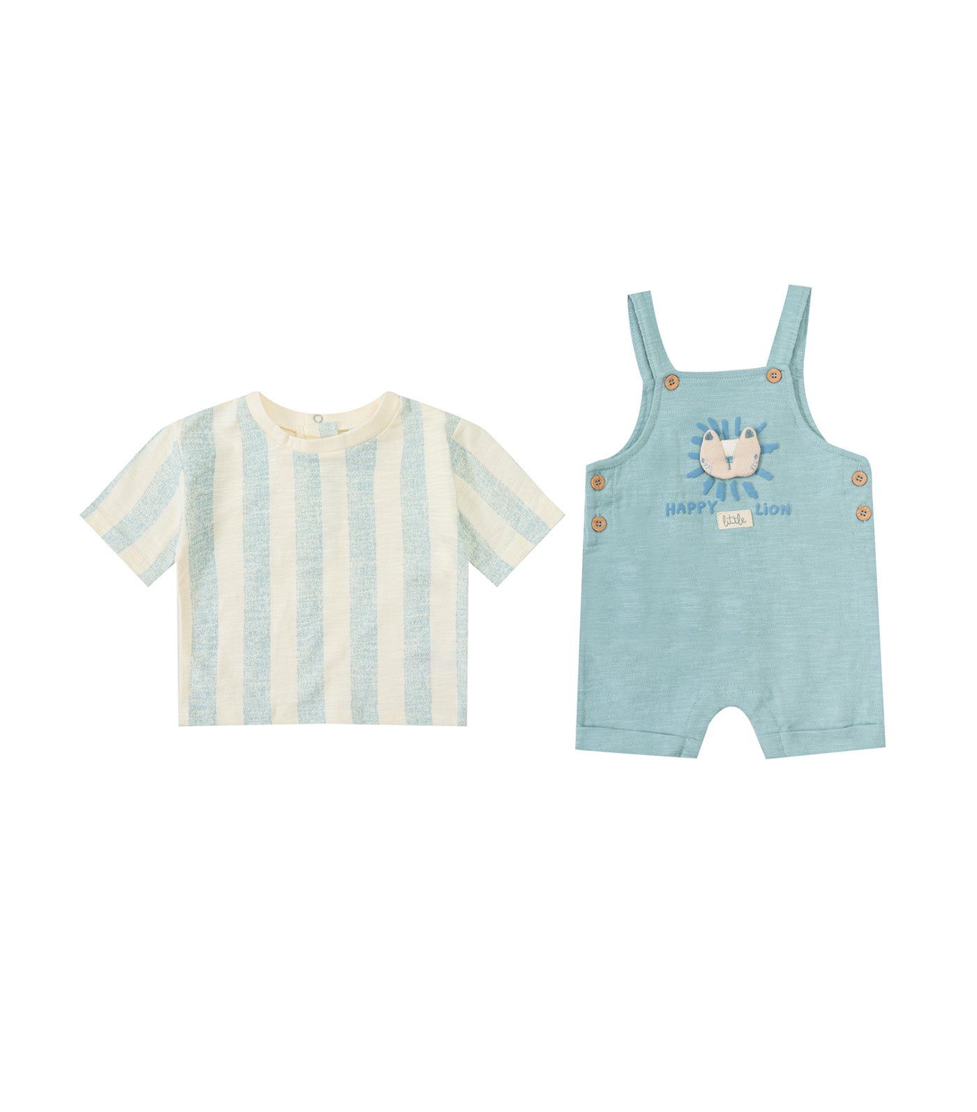 2-Piece Set of T-Shirt & Dungarees