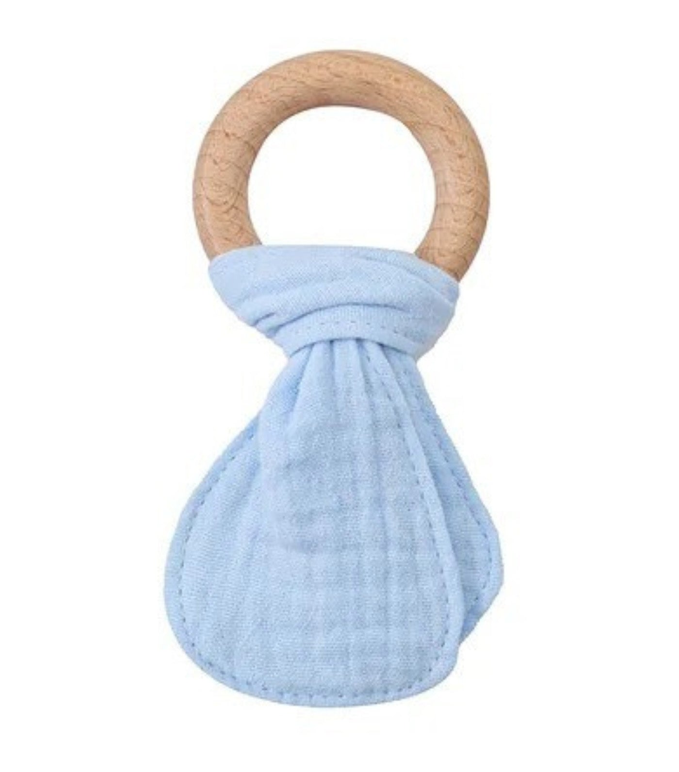 3-Piece Organic Muslin Set of Toy, Bib & Teether