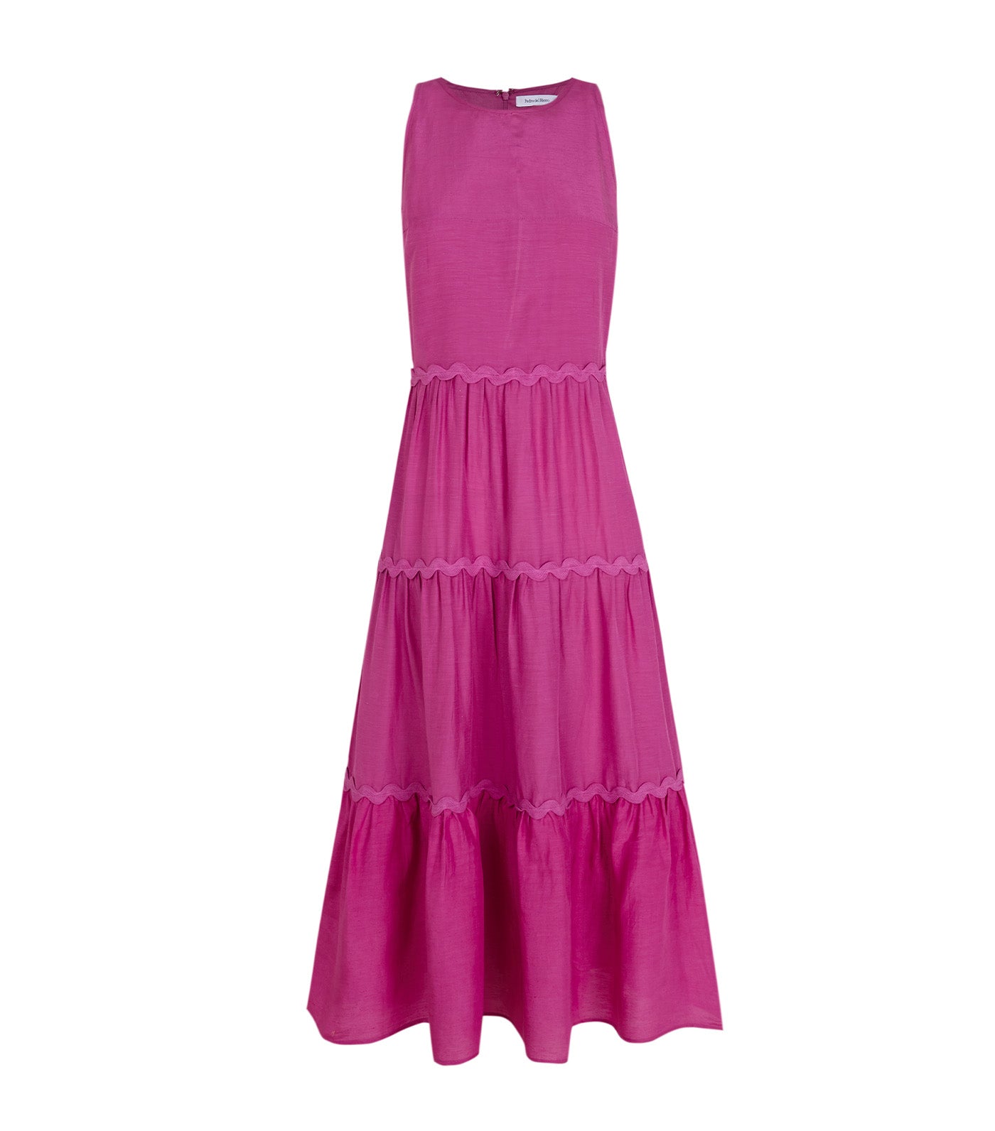 Linen Dress with Ribbon Detail Rosa