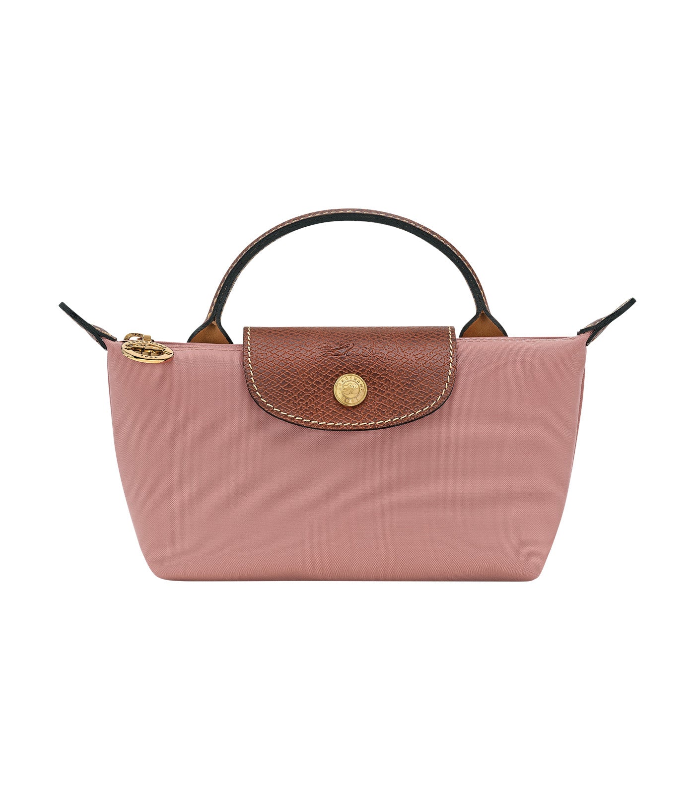 Le Pliage Green Pouch with Handle Pink Tea