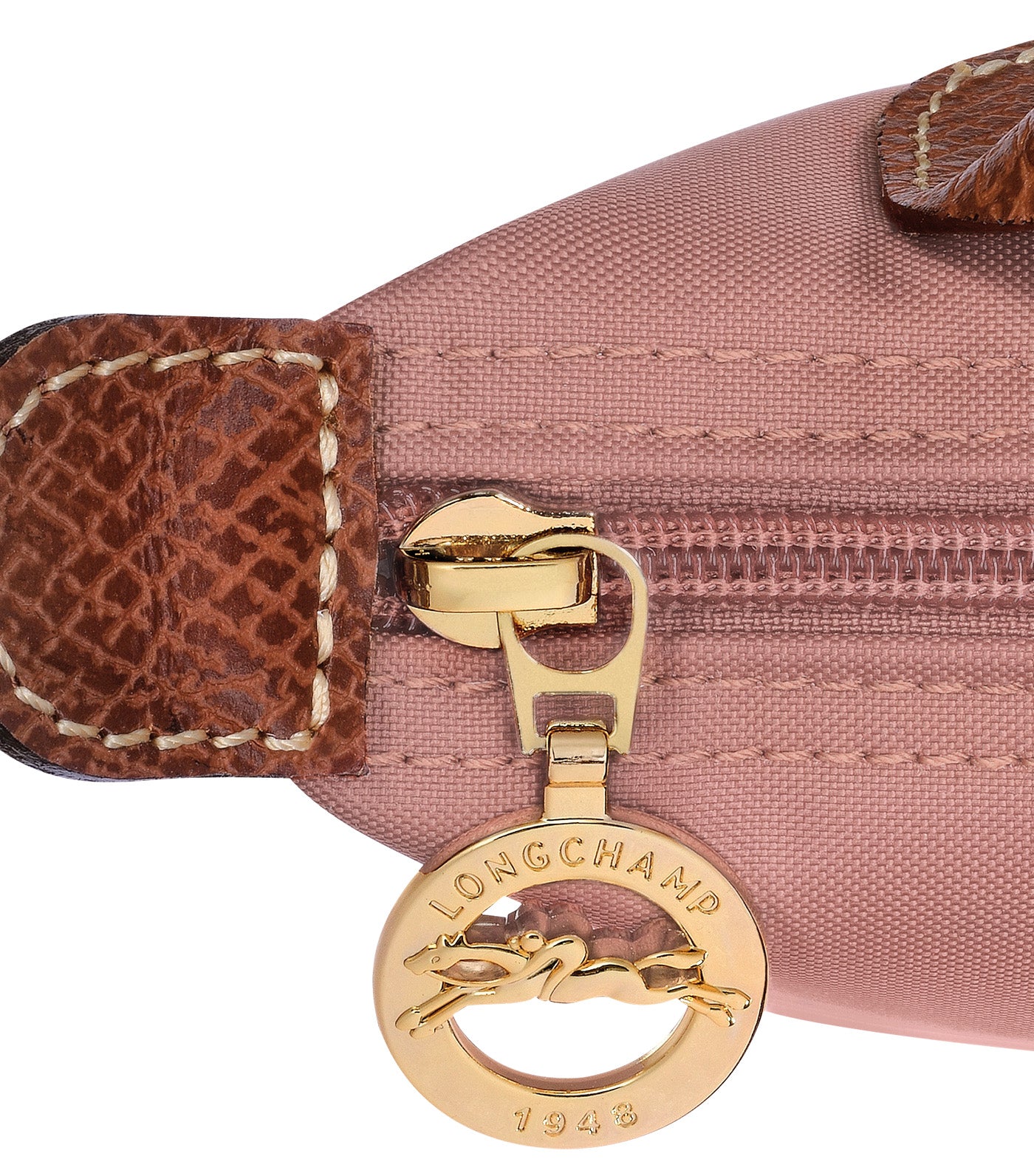 Le Pliage Green Pouch with Handle Pink Tea