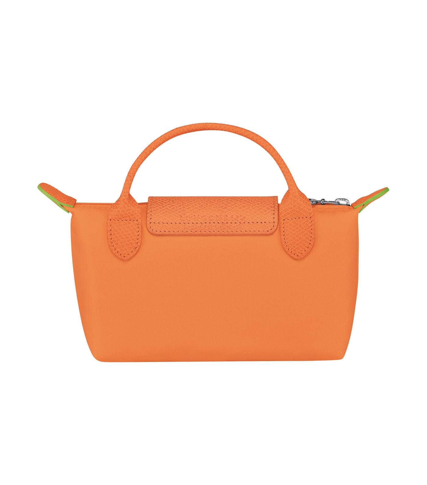 Le Pliage Green Pouch with Handle Orange