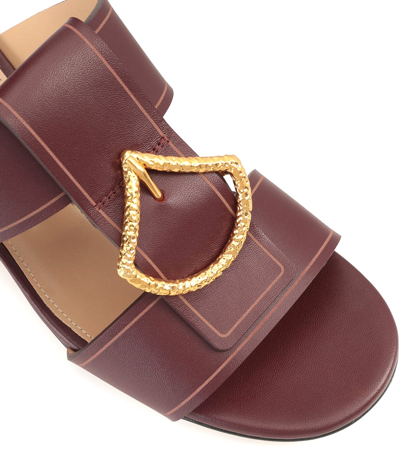 SR Sea Scale Sandals Burgundy