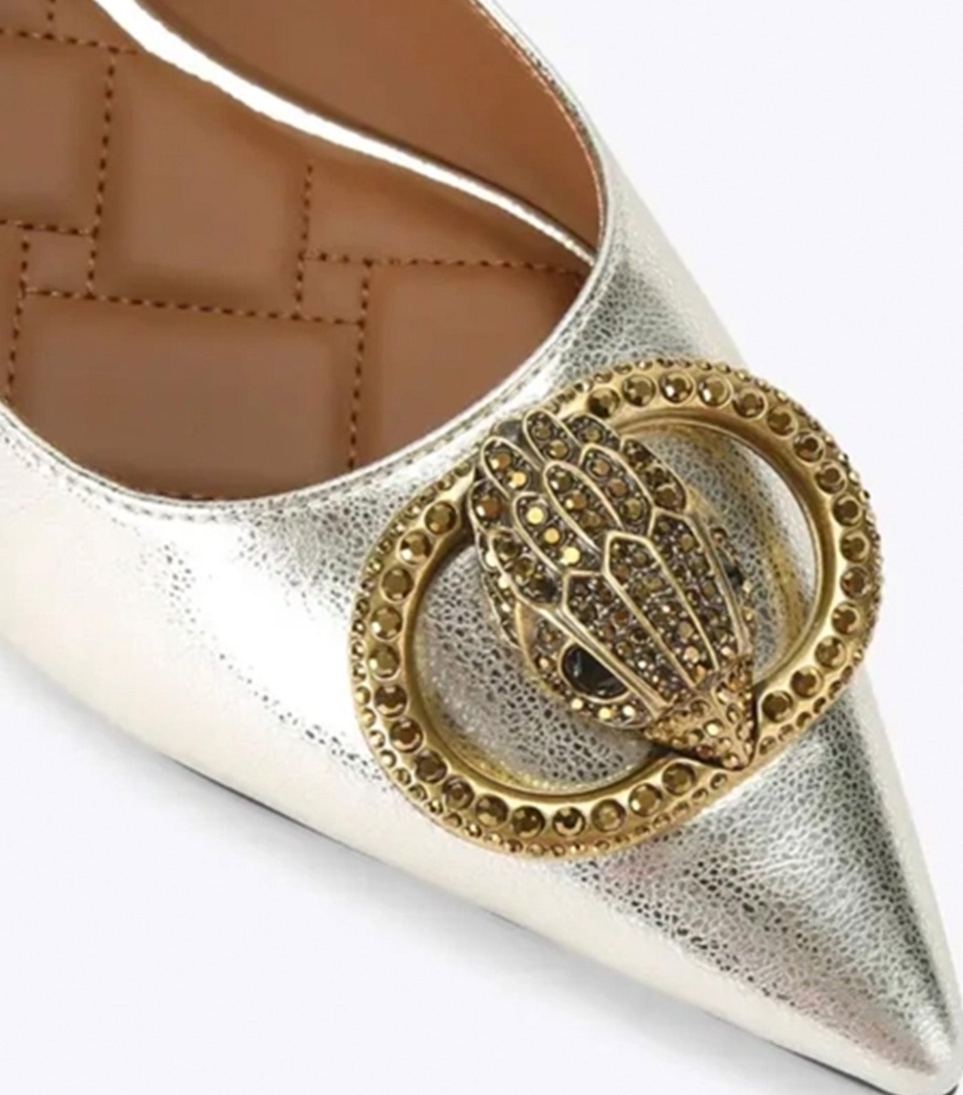 Kurt Geiger Chelsea Point Flat Gold