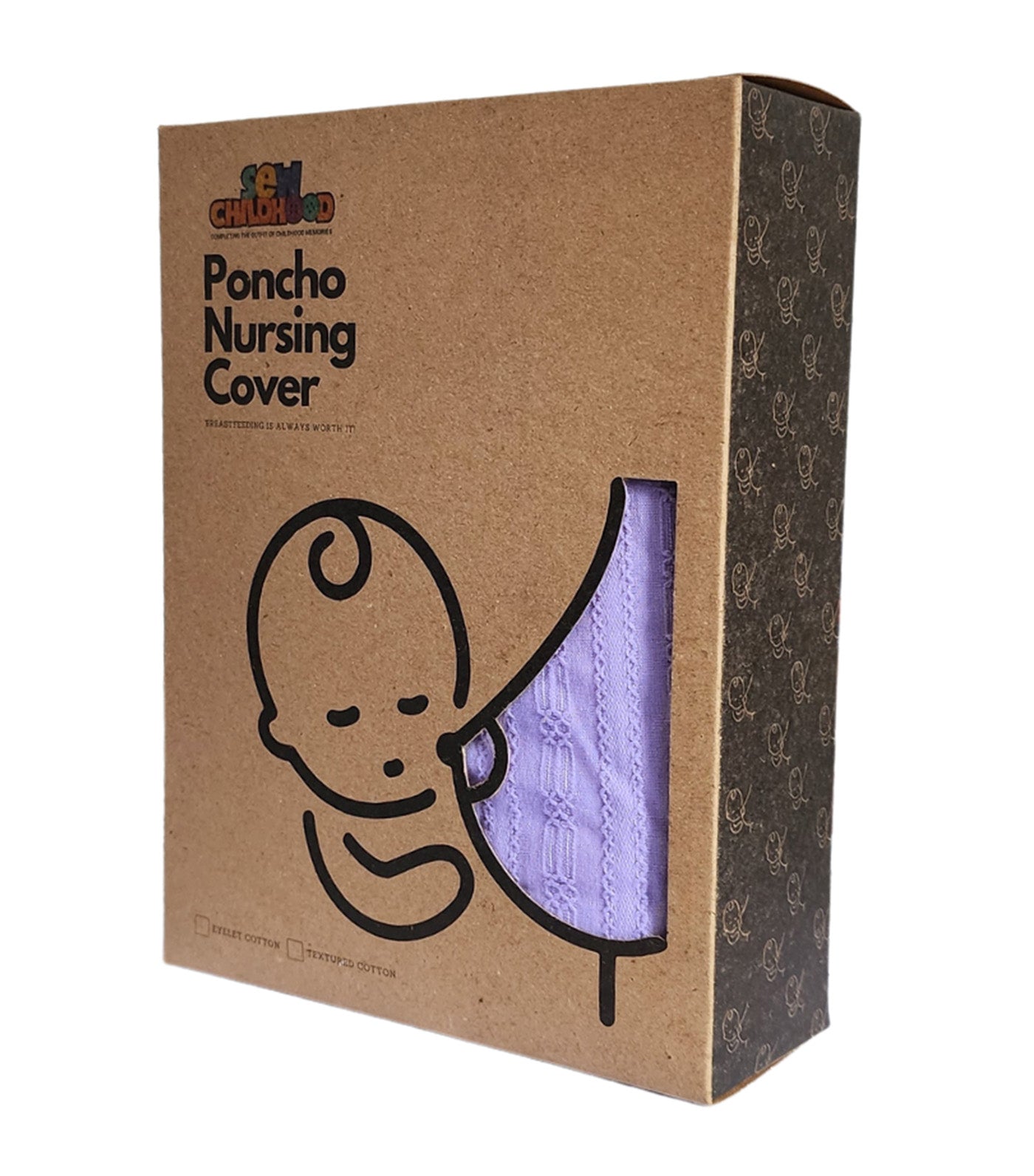Poncho Nursing Covers with Stiffener Textured Cotton