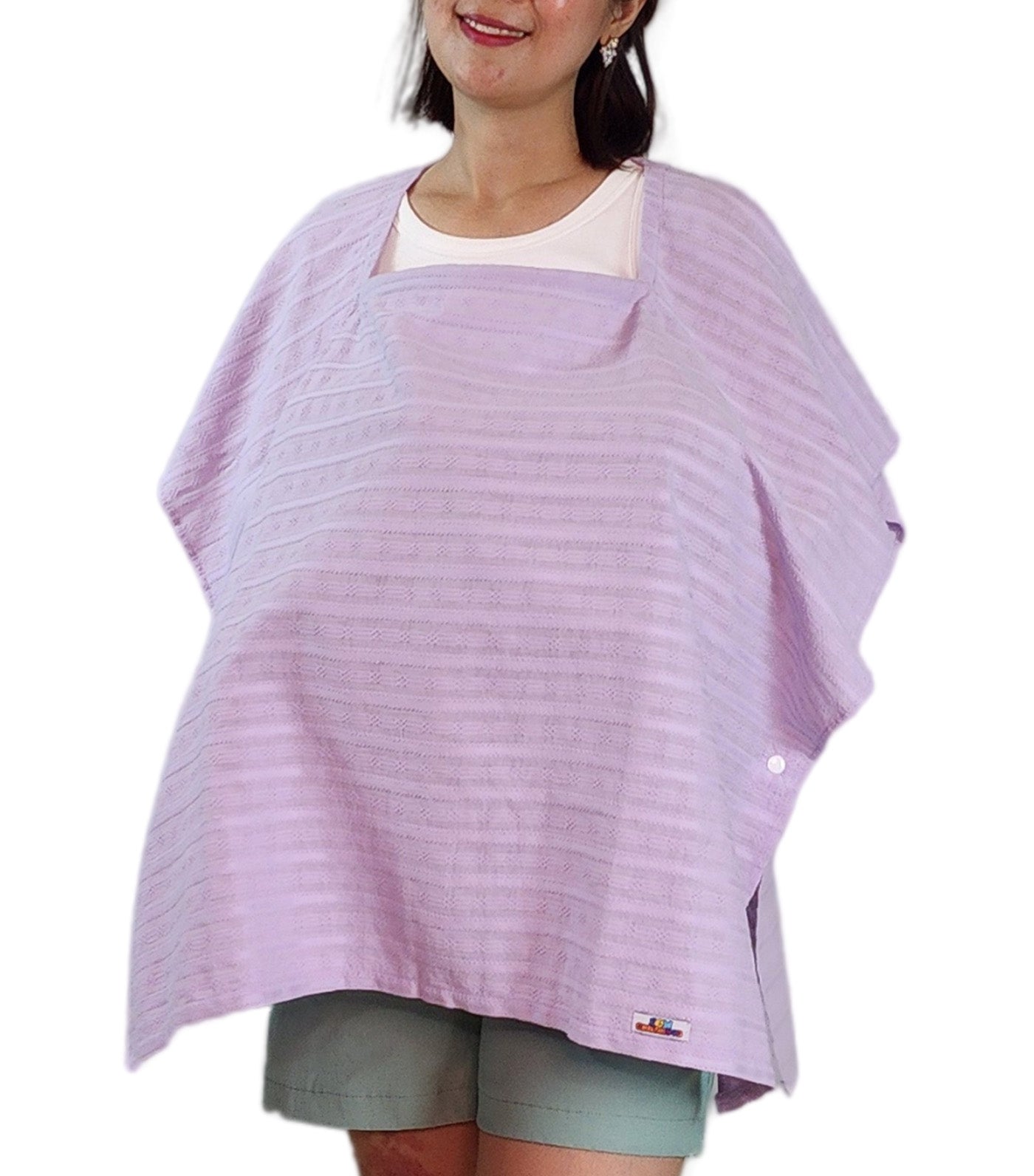 Poncho Nursing Covers with Stiffener Textured Cotton