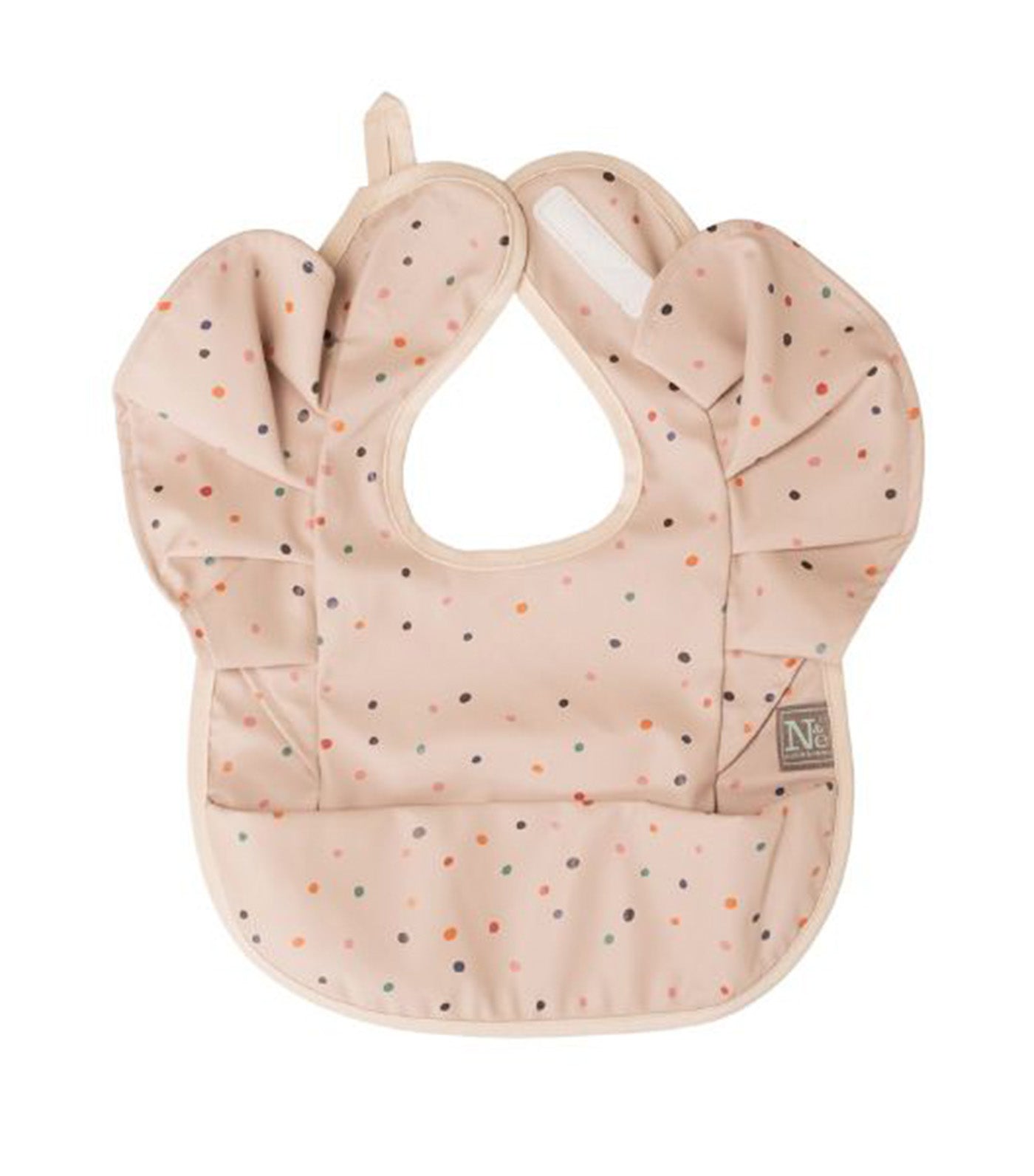 Ruffled Sleeves Baby Bib