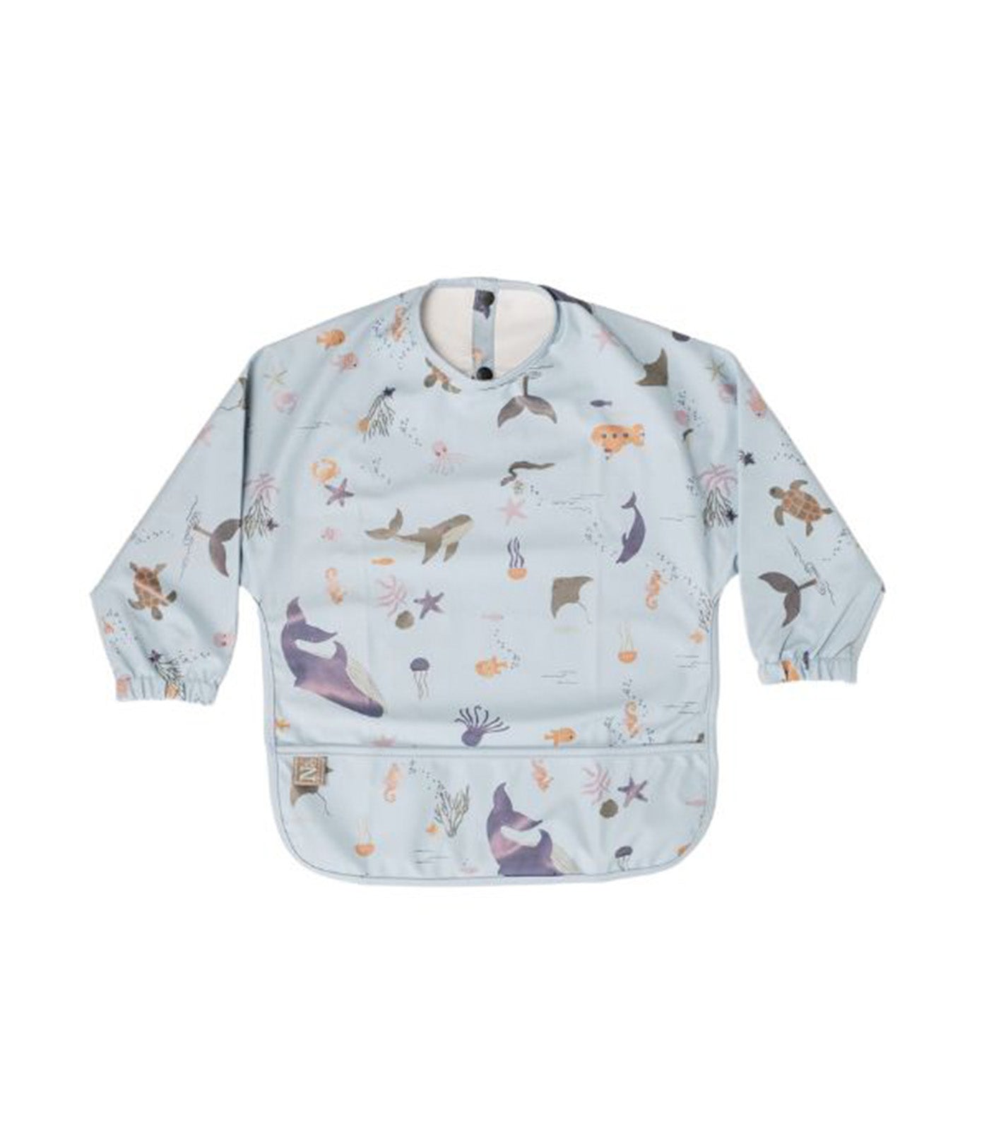 Long Sleeve Baby Bib with Wide Food Catcher