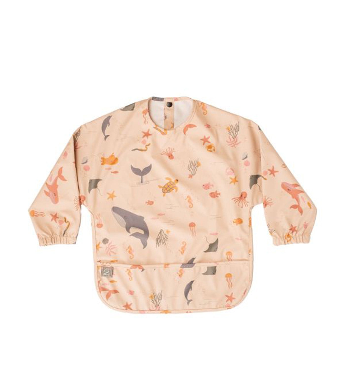 Long Sleeve Baby Bib with Wide Food Catcher