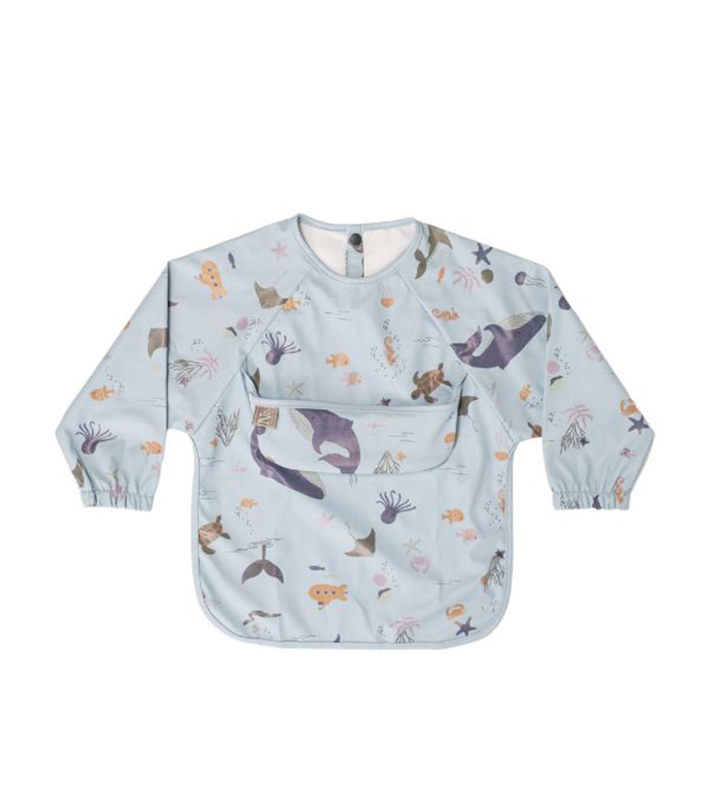 Long Sleeve Baby Bib with Small Food Catcher