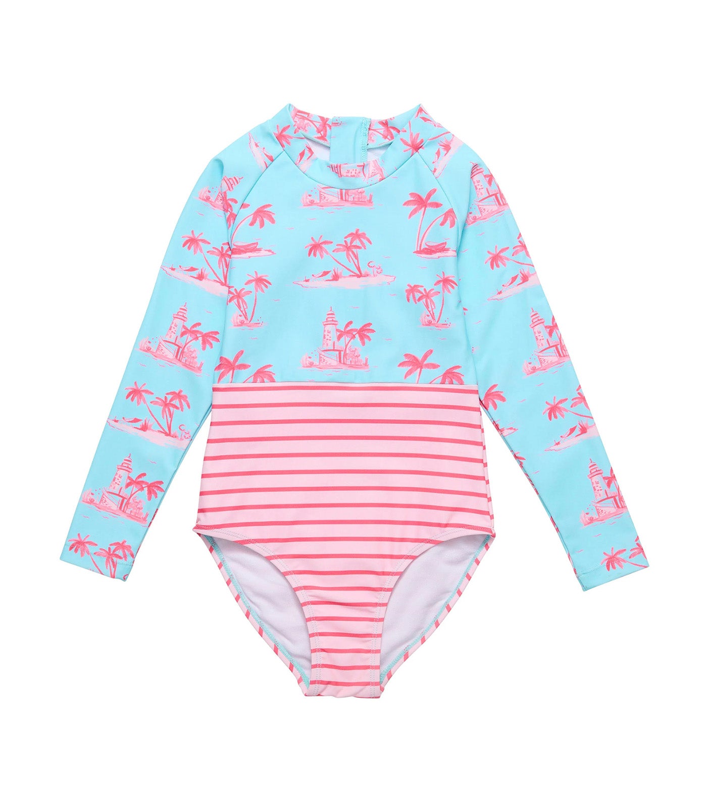 Lighthouse Island Sustainable Longsleeved Surf Suit Blue