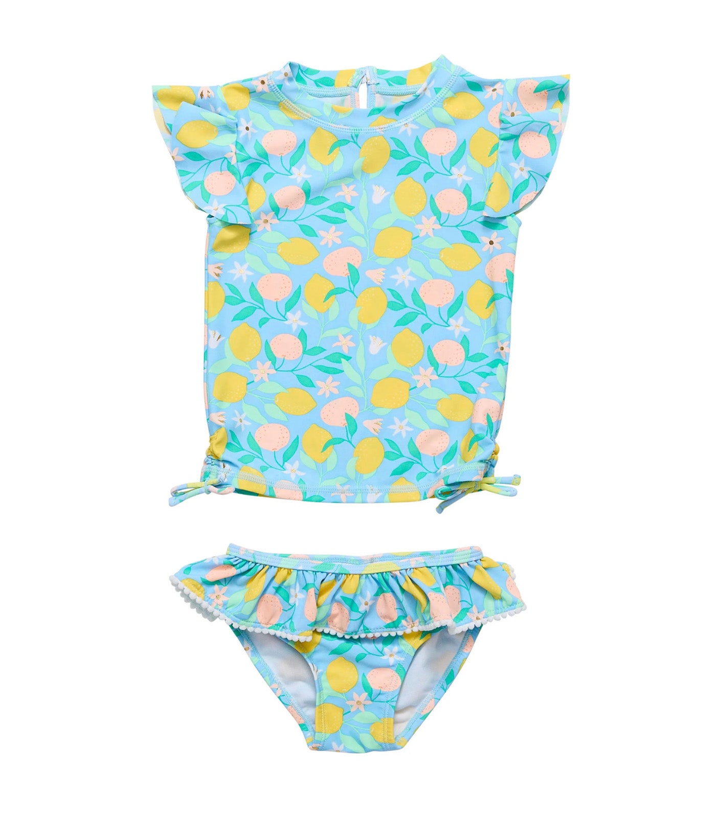 Lemon Drops Shortsleeved Ruffle Set Multi