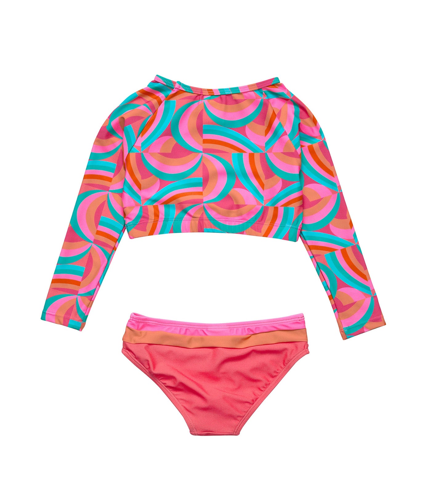 Geo Melon Sustainable Crop Longsleeved Rash Top Set Red