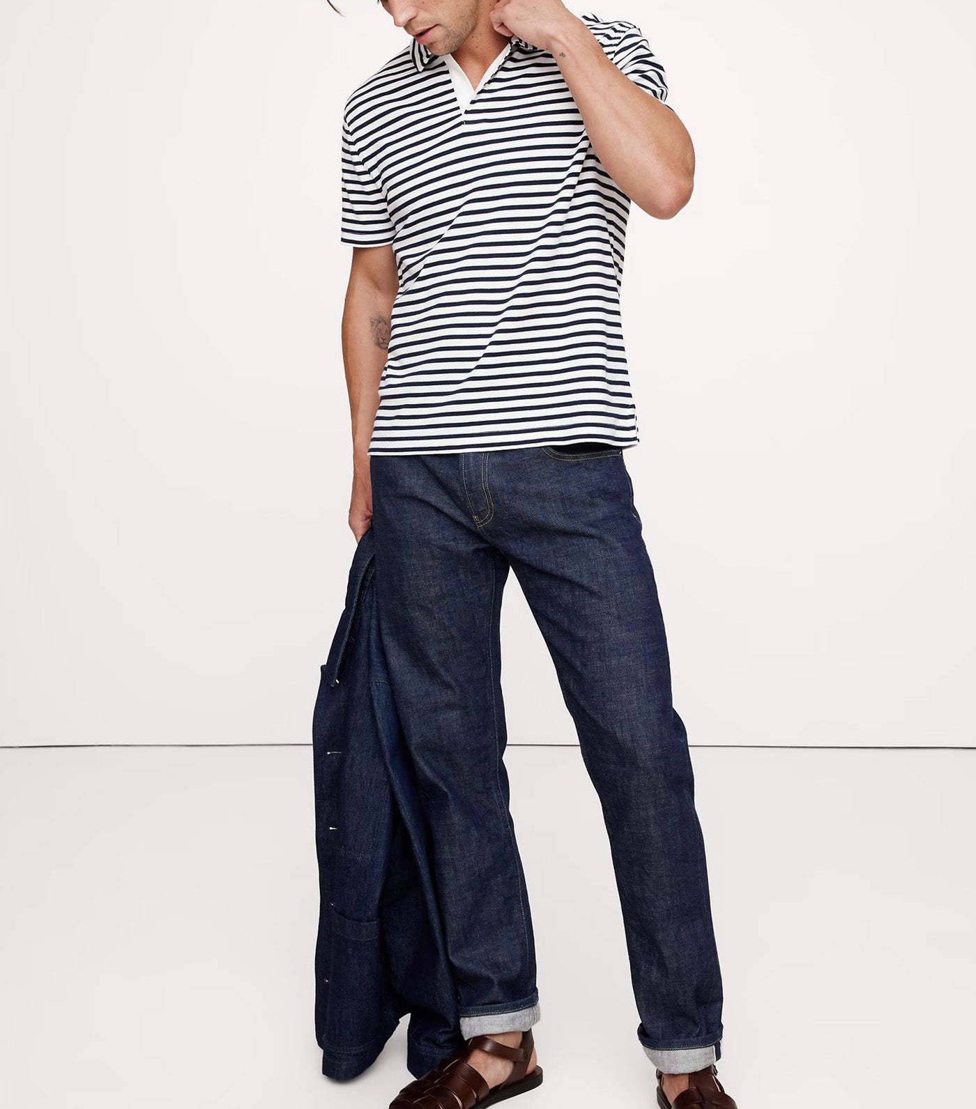 Luxury-Touch Stripe Polo