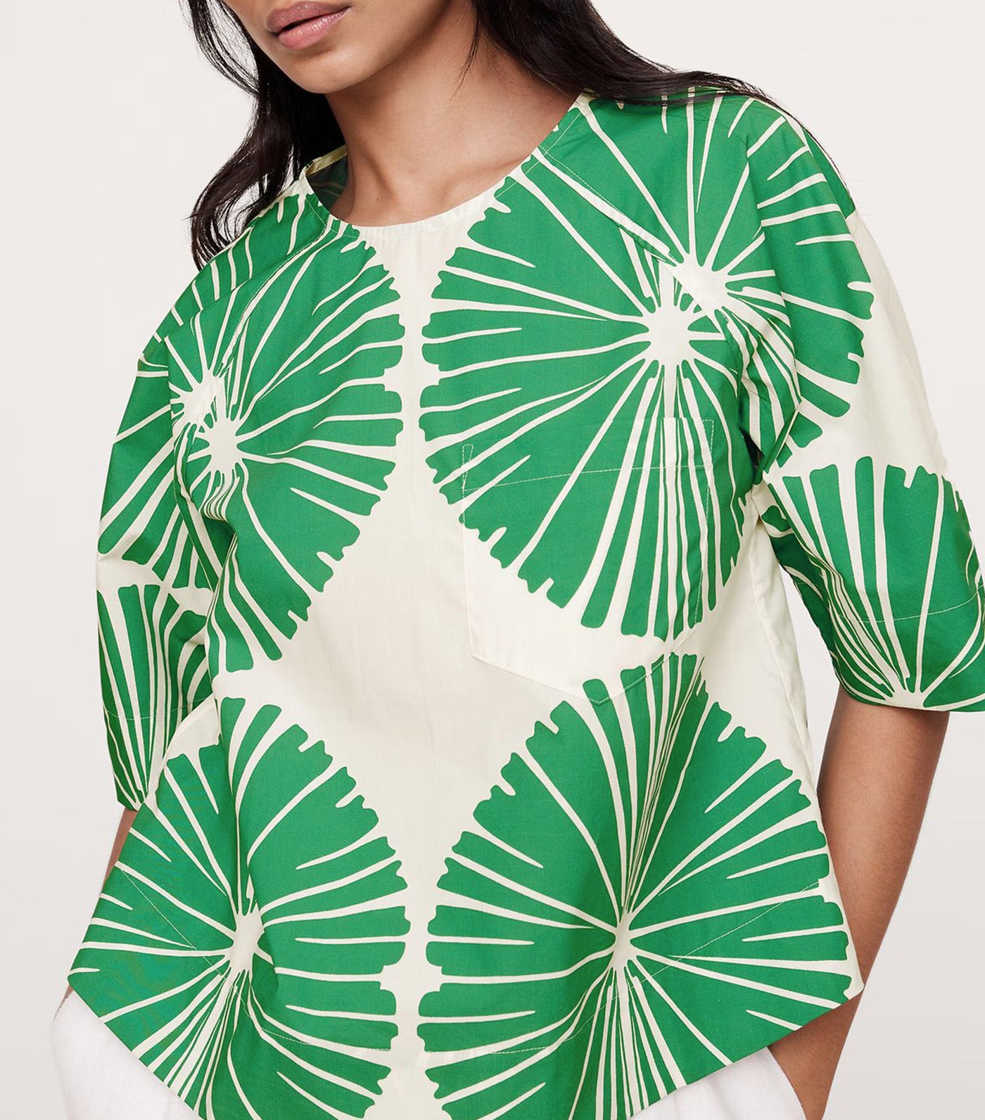 Cotton Poplin Trapeze Top
