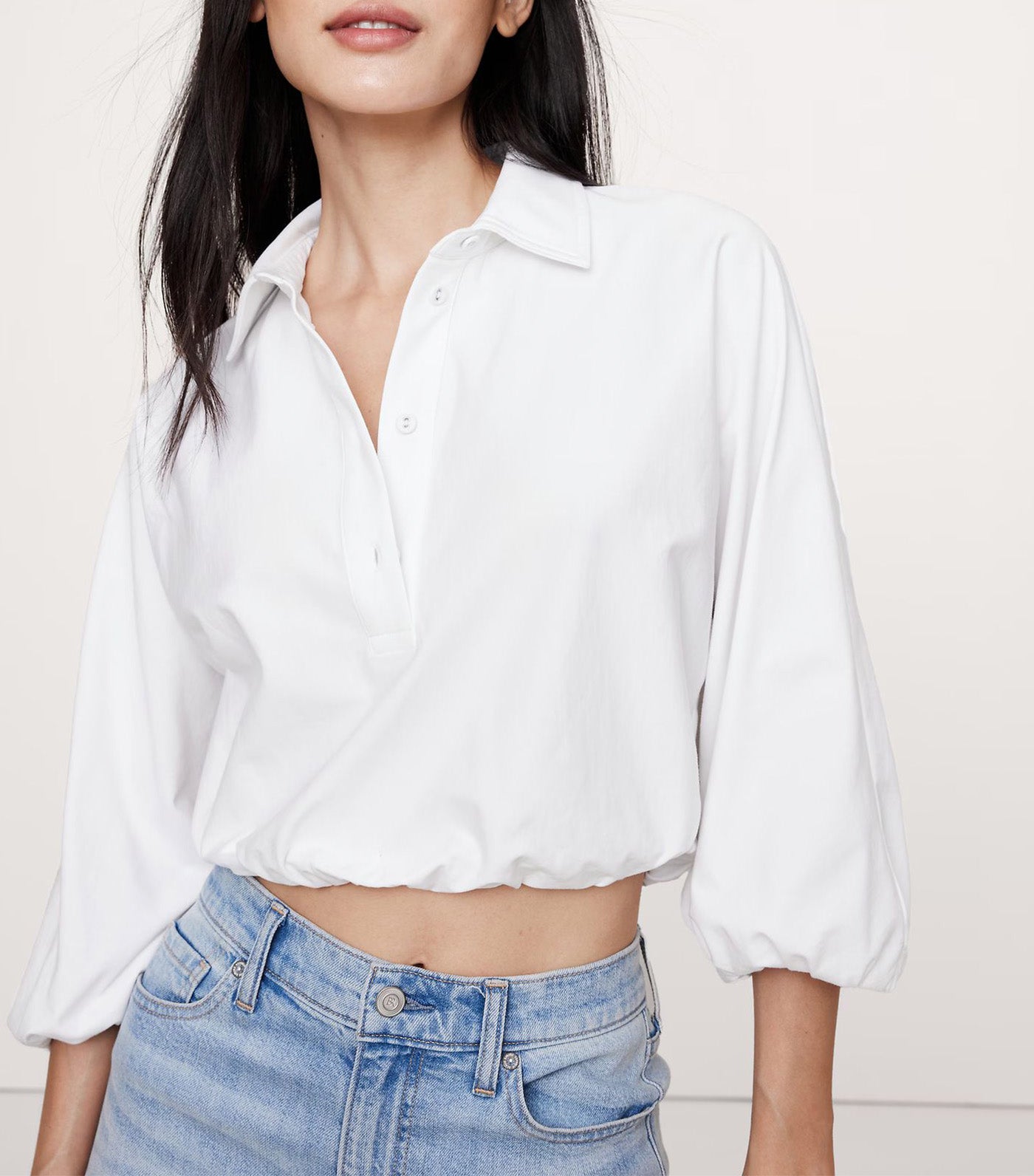 Cotton Cropped Polo