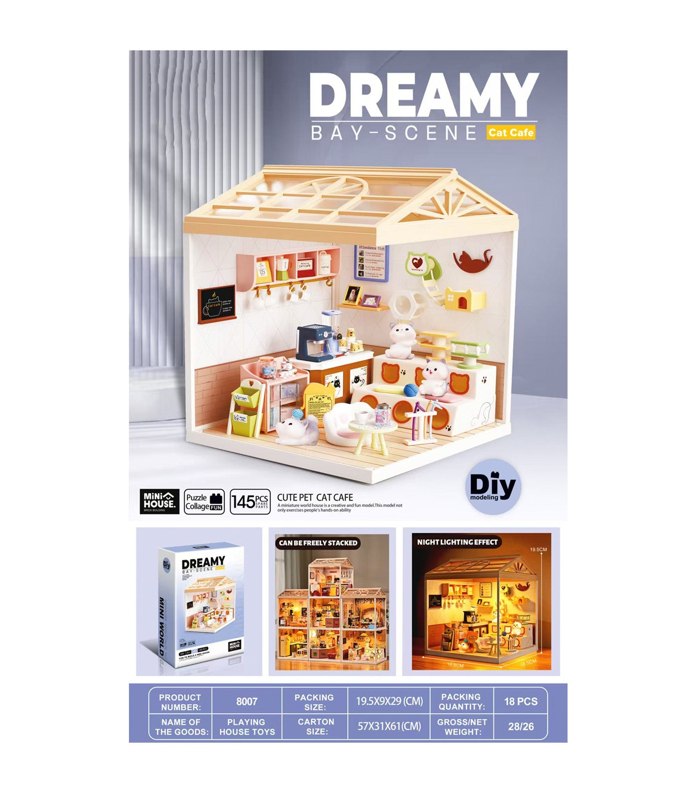 DIY Mini House - Cute Cat Cafe