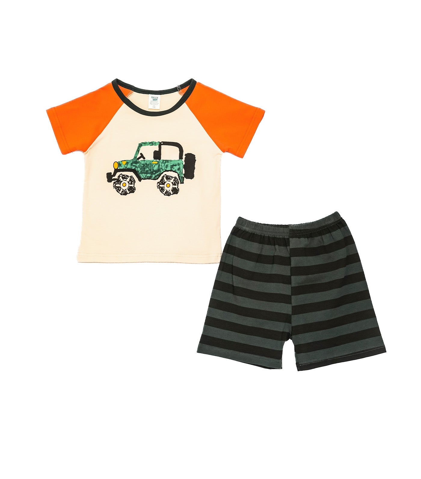 Boys Short Sleeve Top and Bottom Car