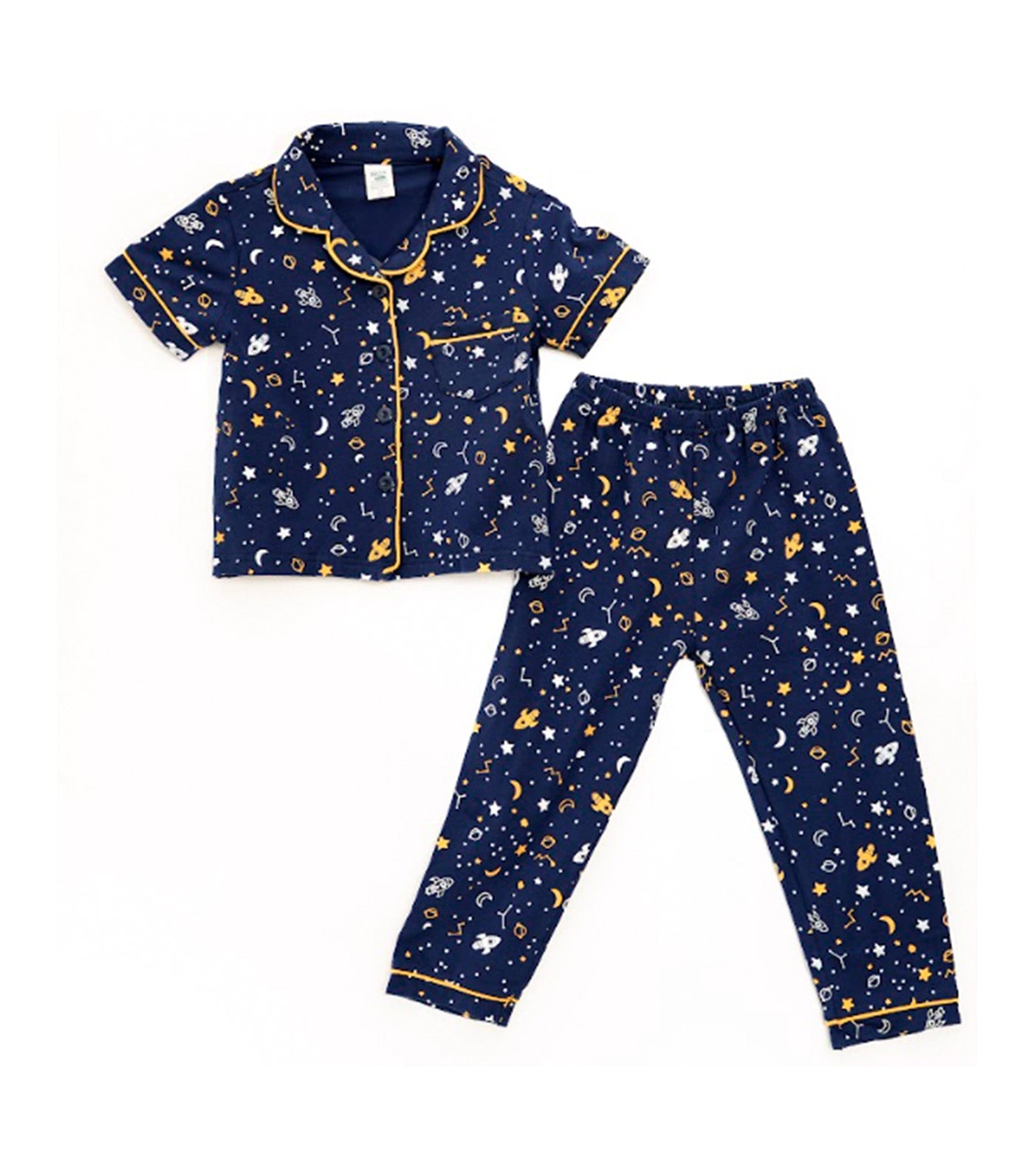 Boys Lounge Wear Collection Short Sleeve Top with Pajama Set