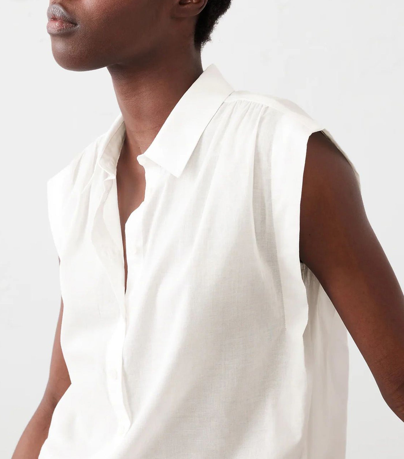 Soft Gathered Voile Shirt