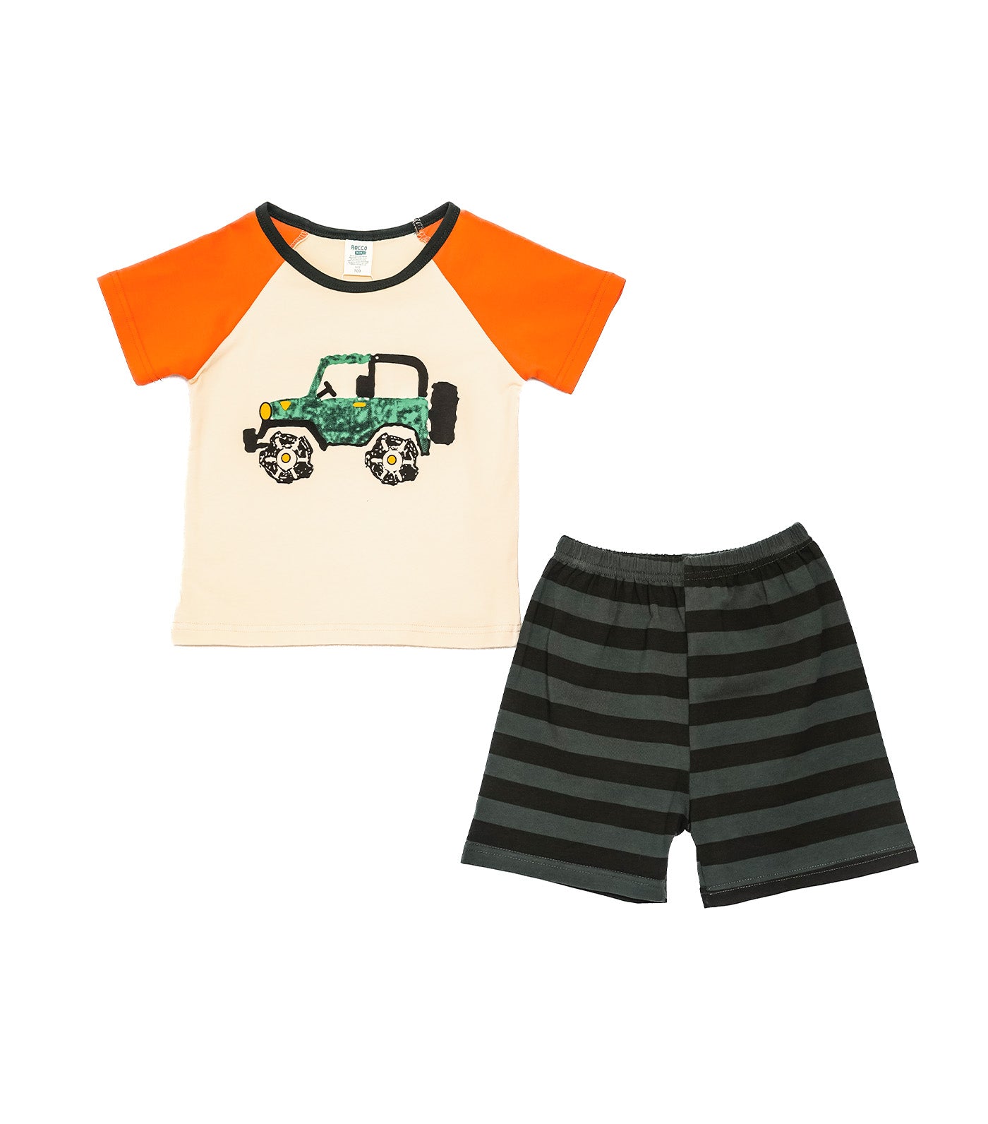 Boys Lounge Wear Collection Short Sleeve Top and Bottom Have a Trip Print