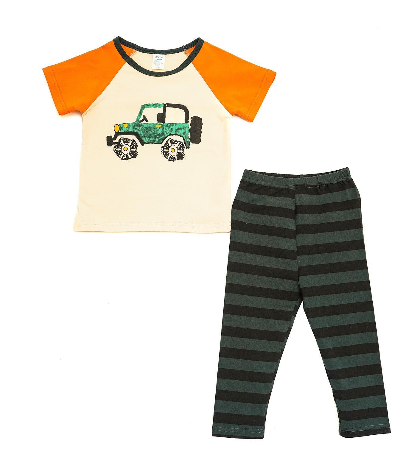 Boys Lounge Wear Collection Short Sleeve Top and Bottom Have a Trip Print