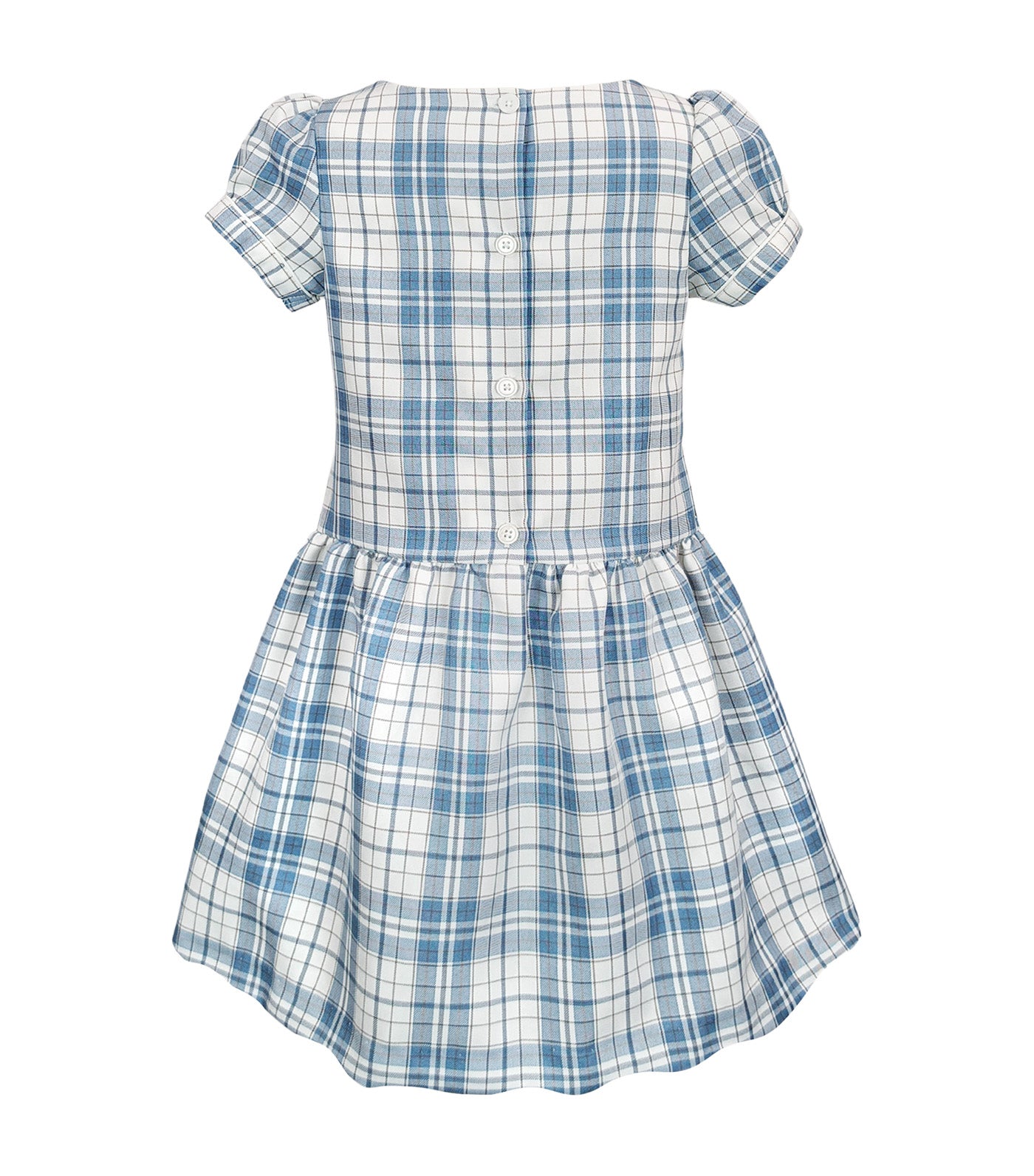 Maeva Girls Checkered Dress Blue