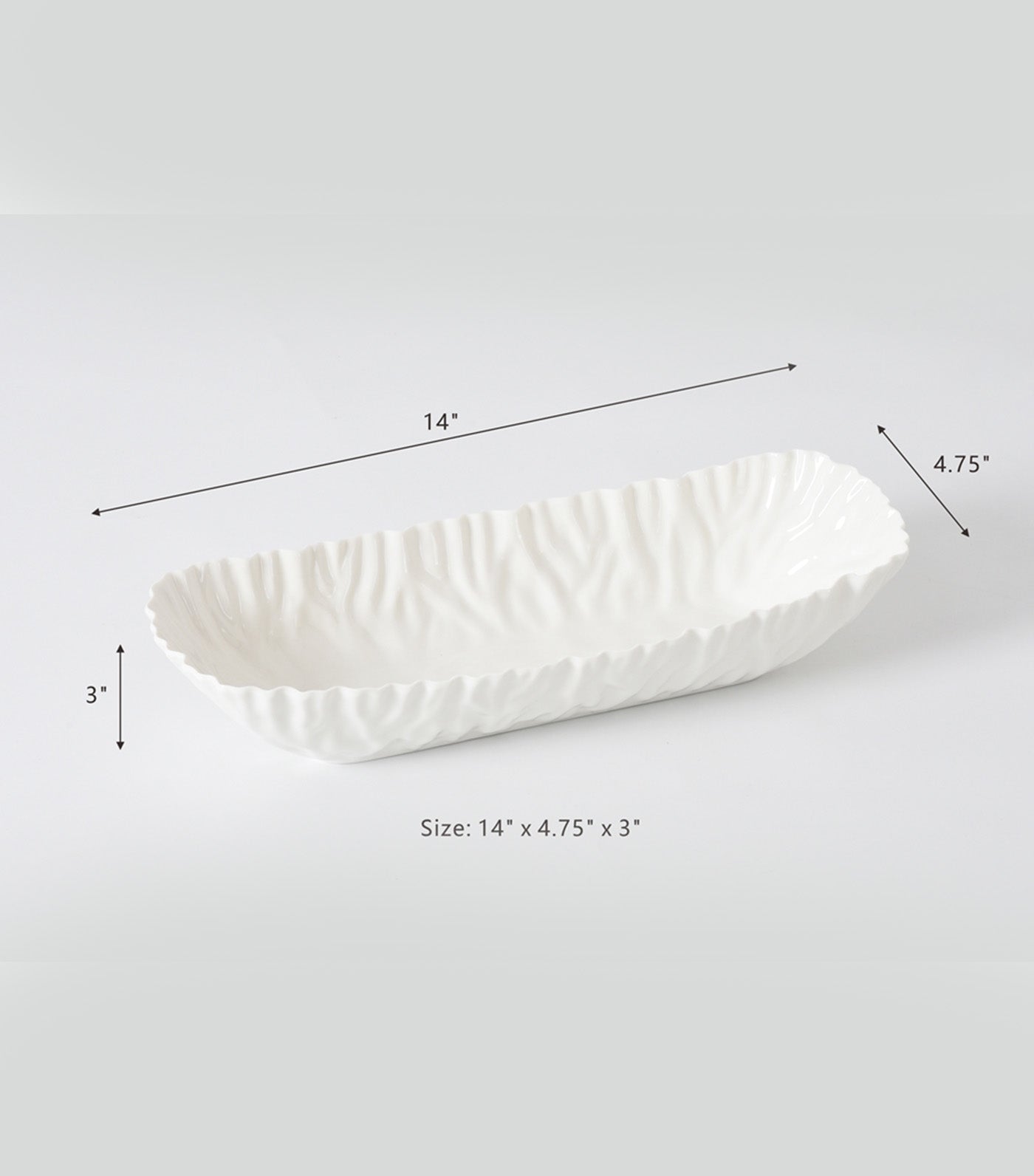 Pampa Bay Mascali Bianca Deep Rectangular Server