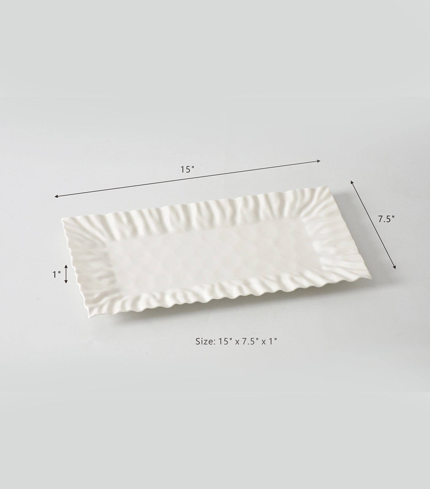 Pampa Bay Mascali Bianca Rectangular Tray