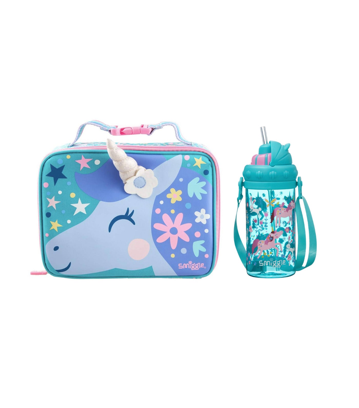Topsy Teeny Tiny Unicorn Lunchbox and Drink Bottle with Strap