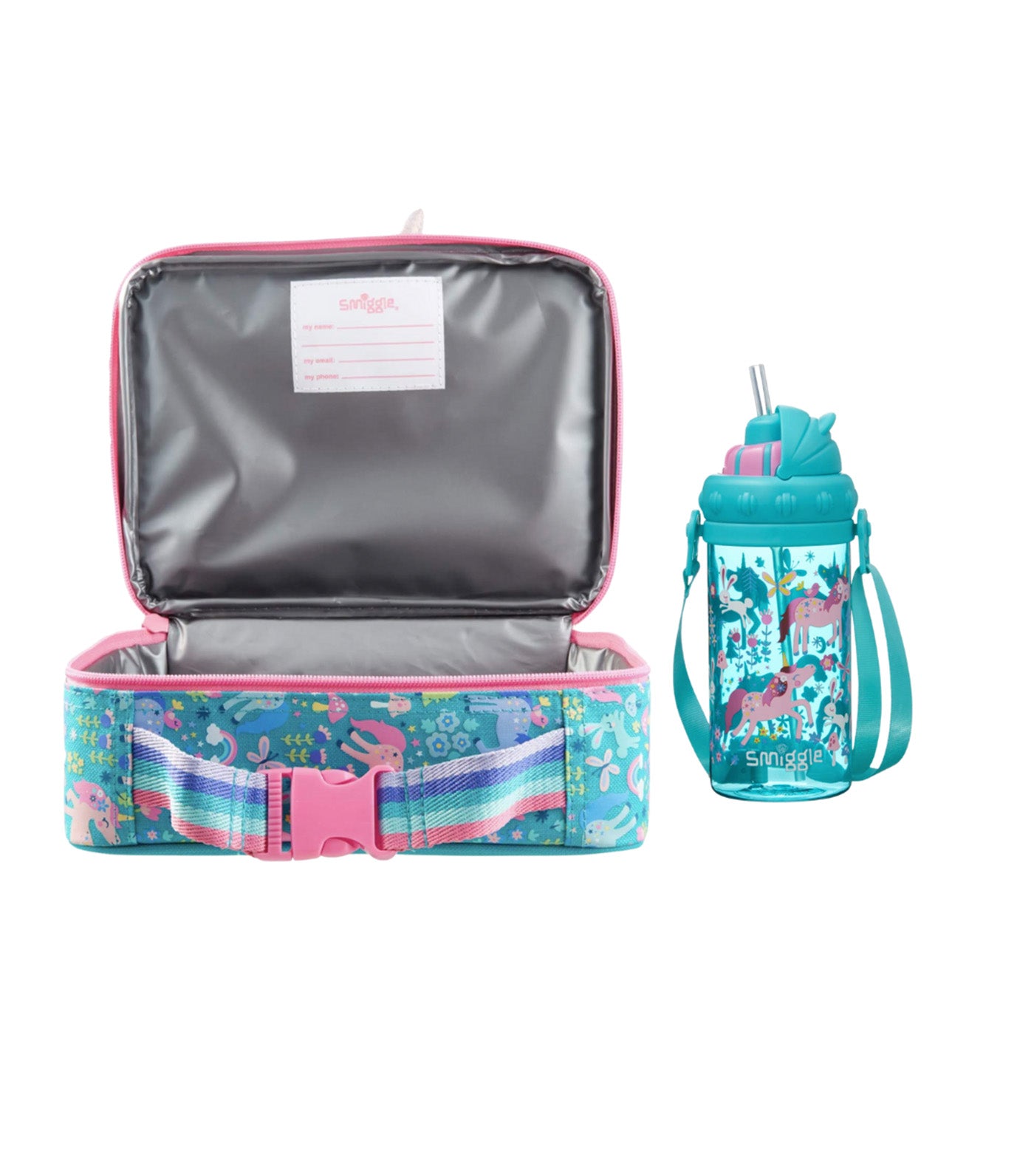 Topsy Teeny Tiny Unicorn Lunchbox and Drink Bottle with Strap