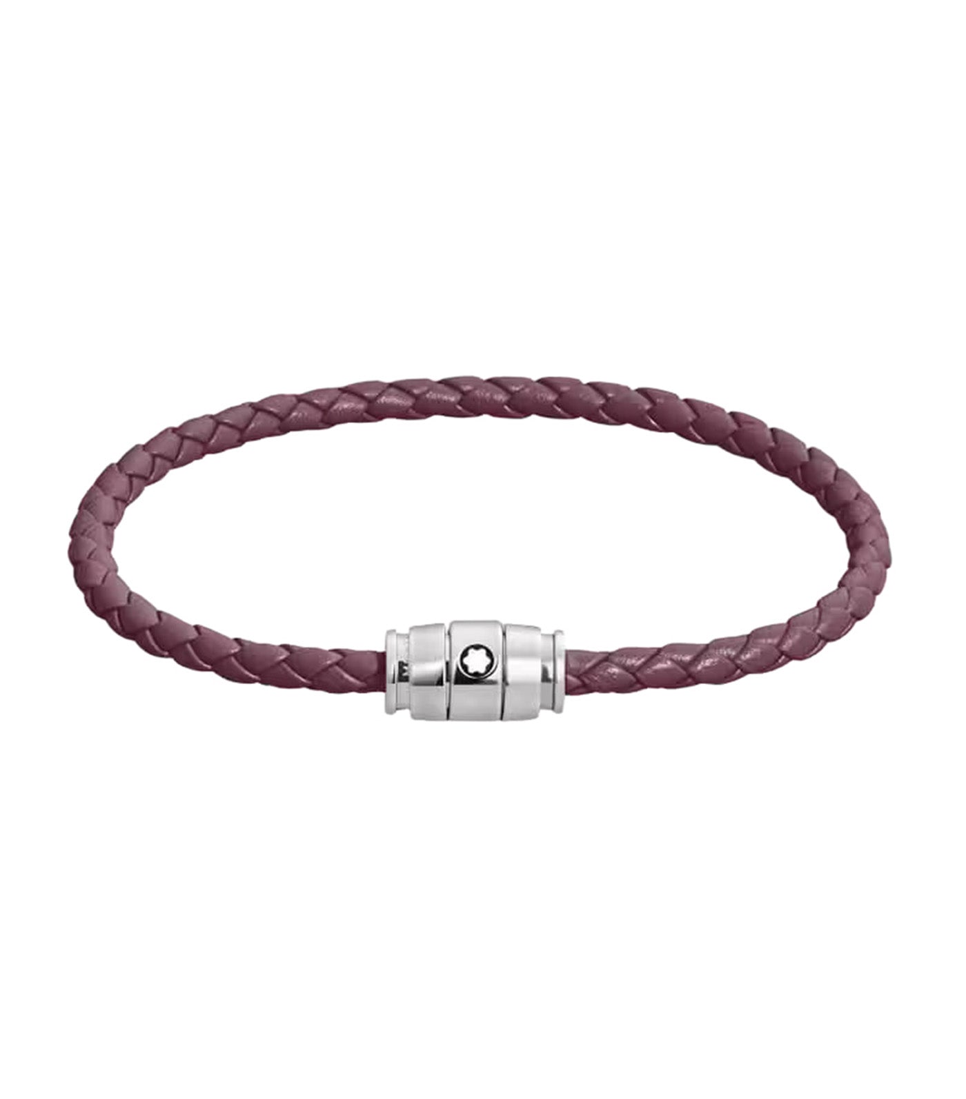 Bracelet Steel 3 Rings, Cassis Steel, Leather