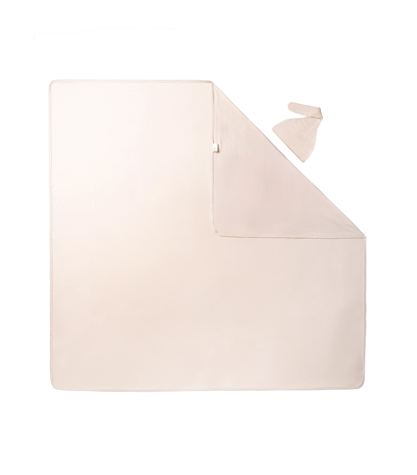 Blake Bamboo Swaddle Blanket with Hat Cream